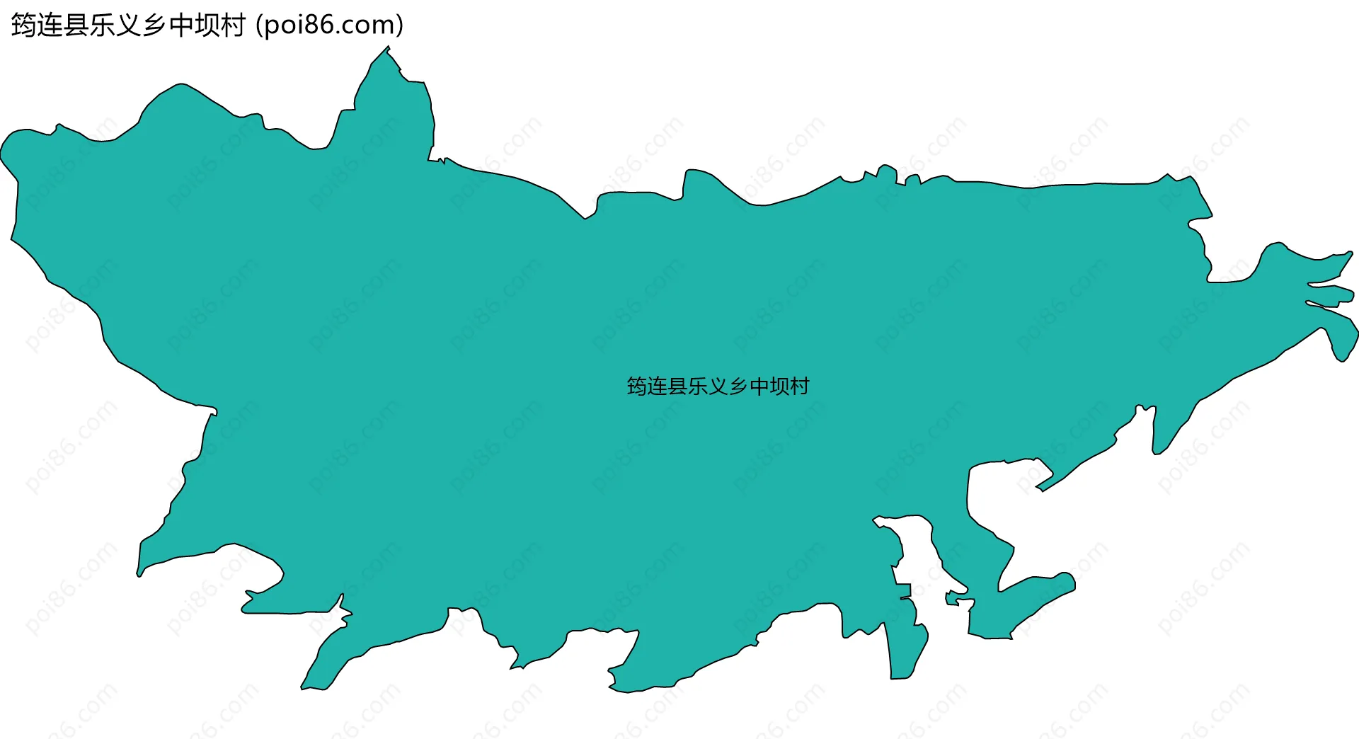 筠连县乐义乡中坝村边界地图