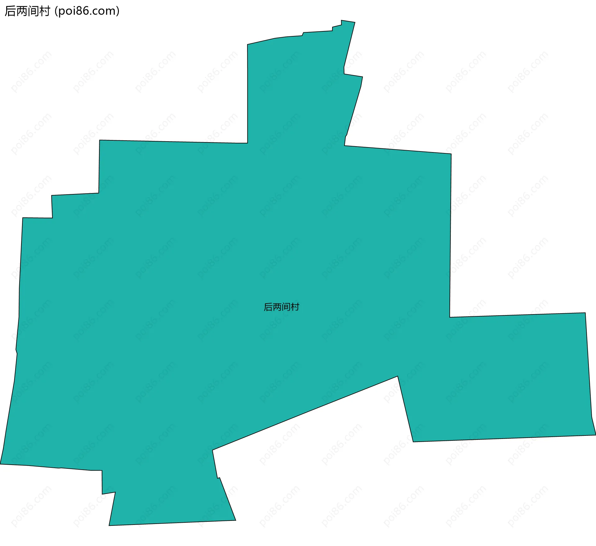 后两间村边界地图