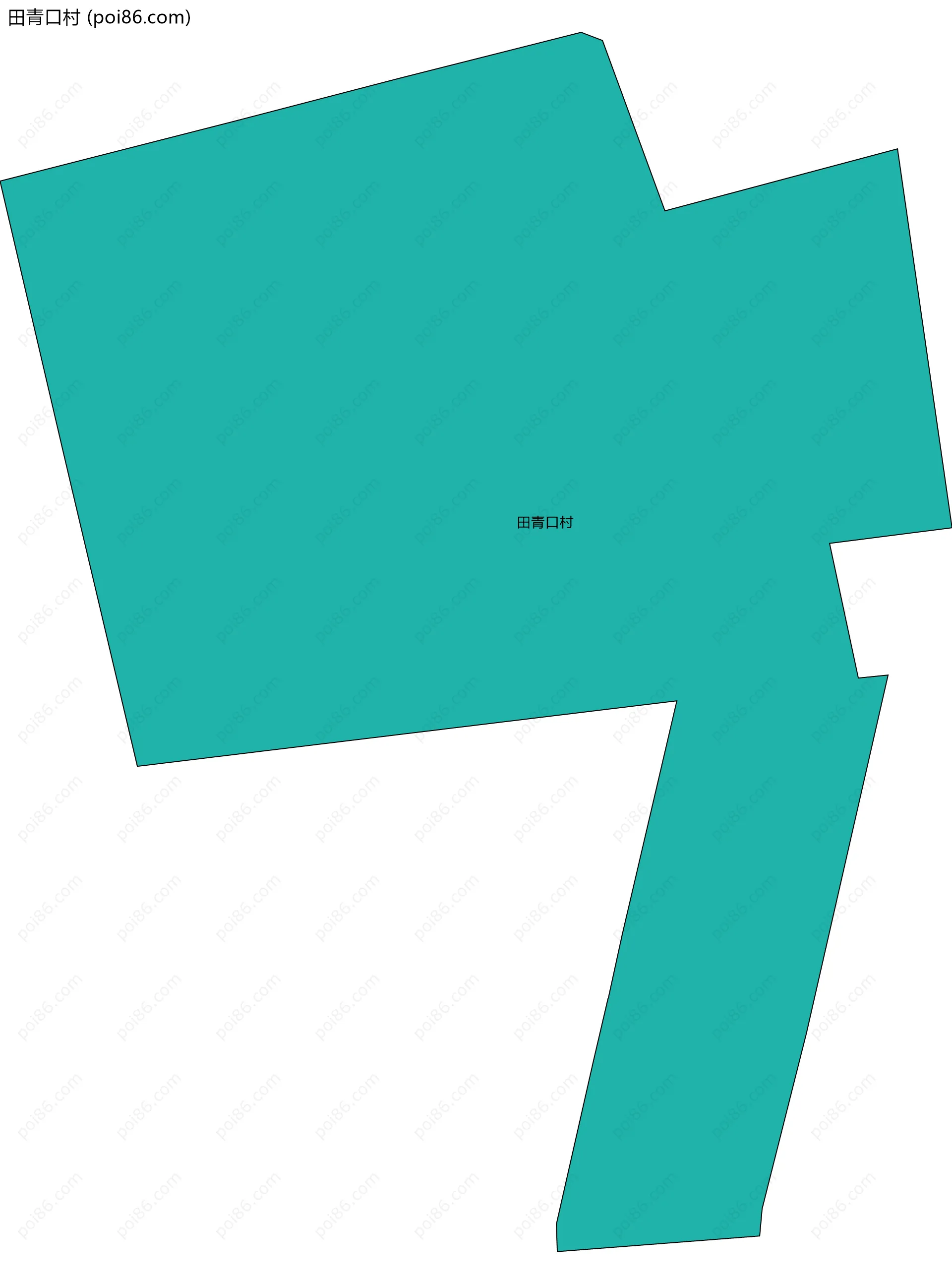 田青口村边界地图