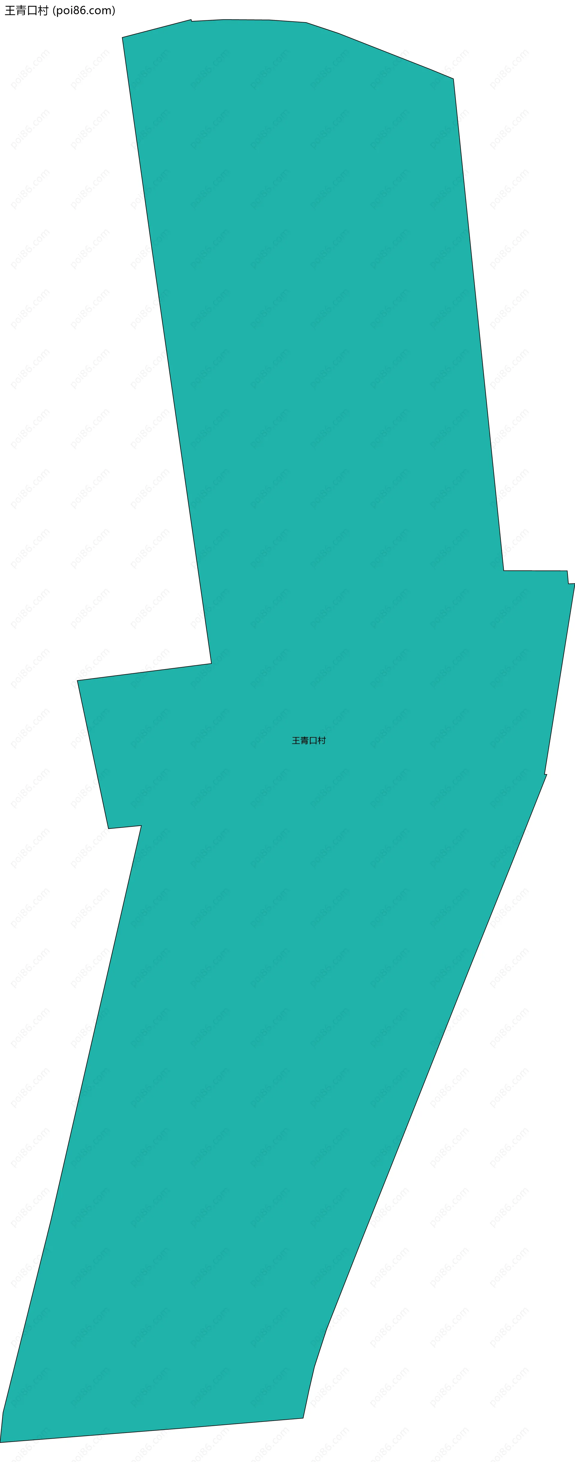 王青口村边界地图