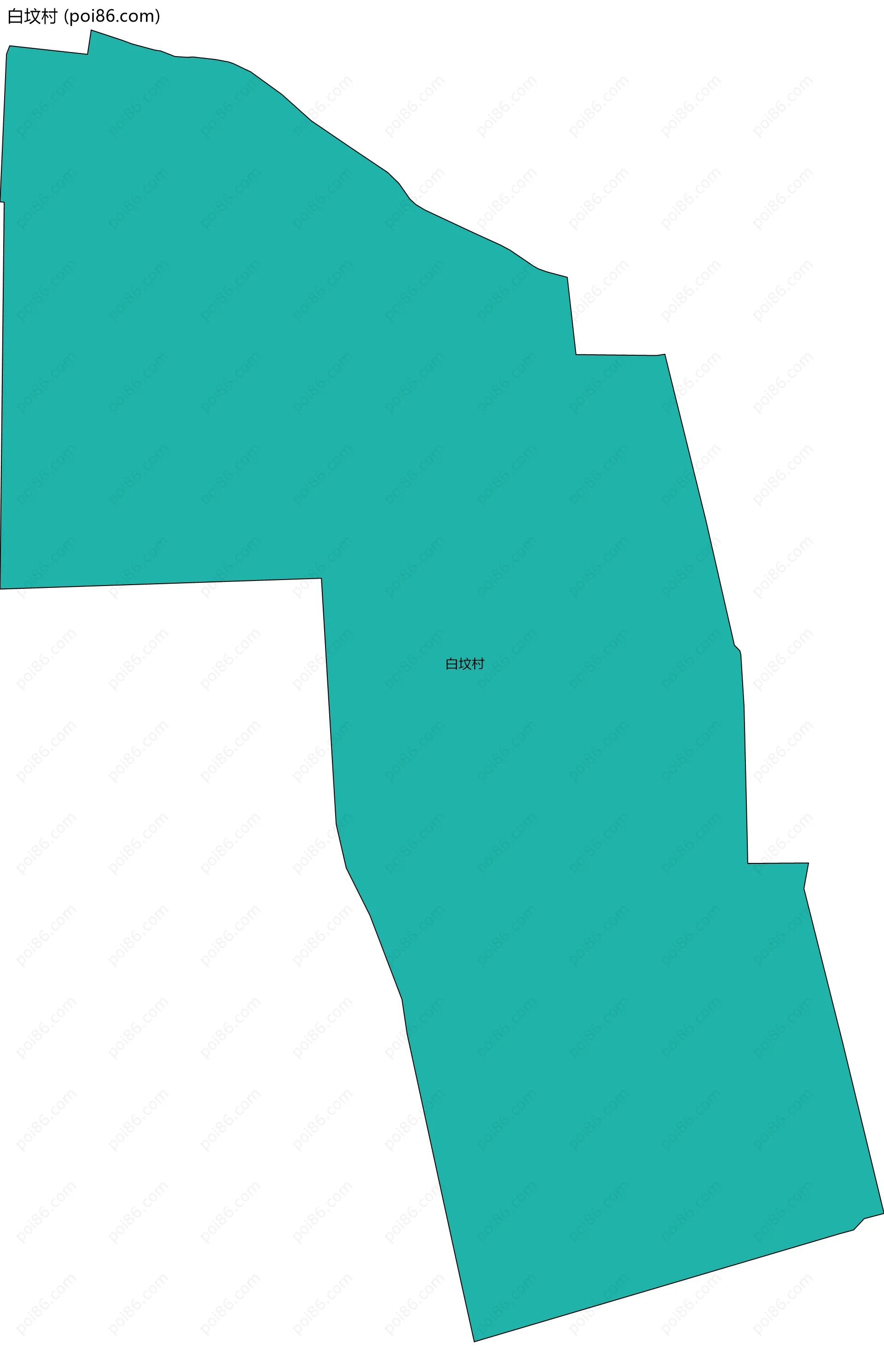 白坟村边界地图