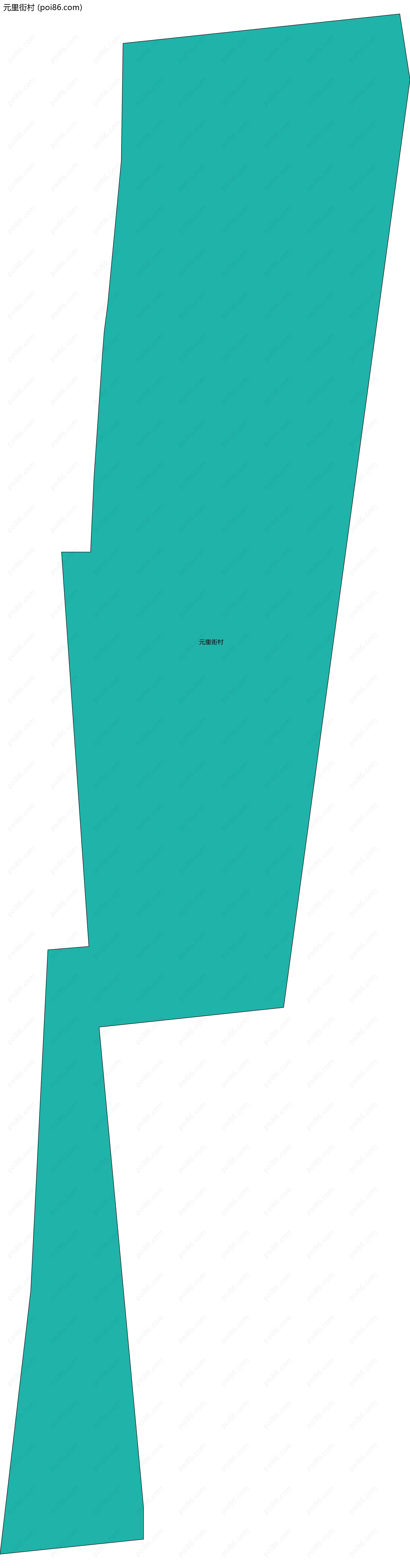 元里街村边界地图