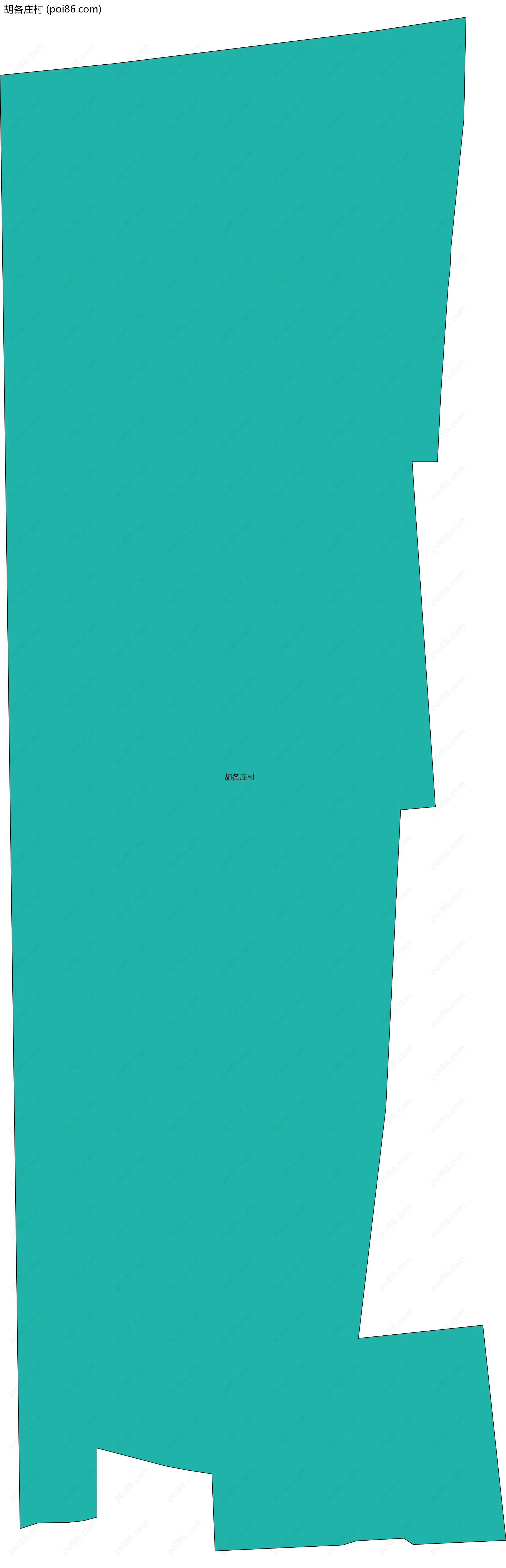 胡各庄村边界地图