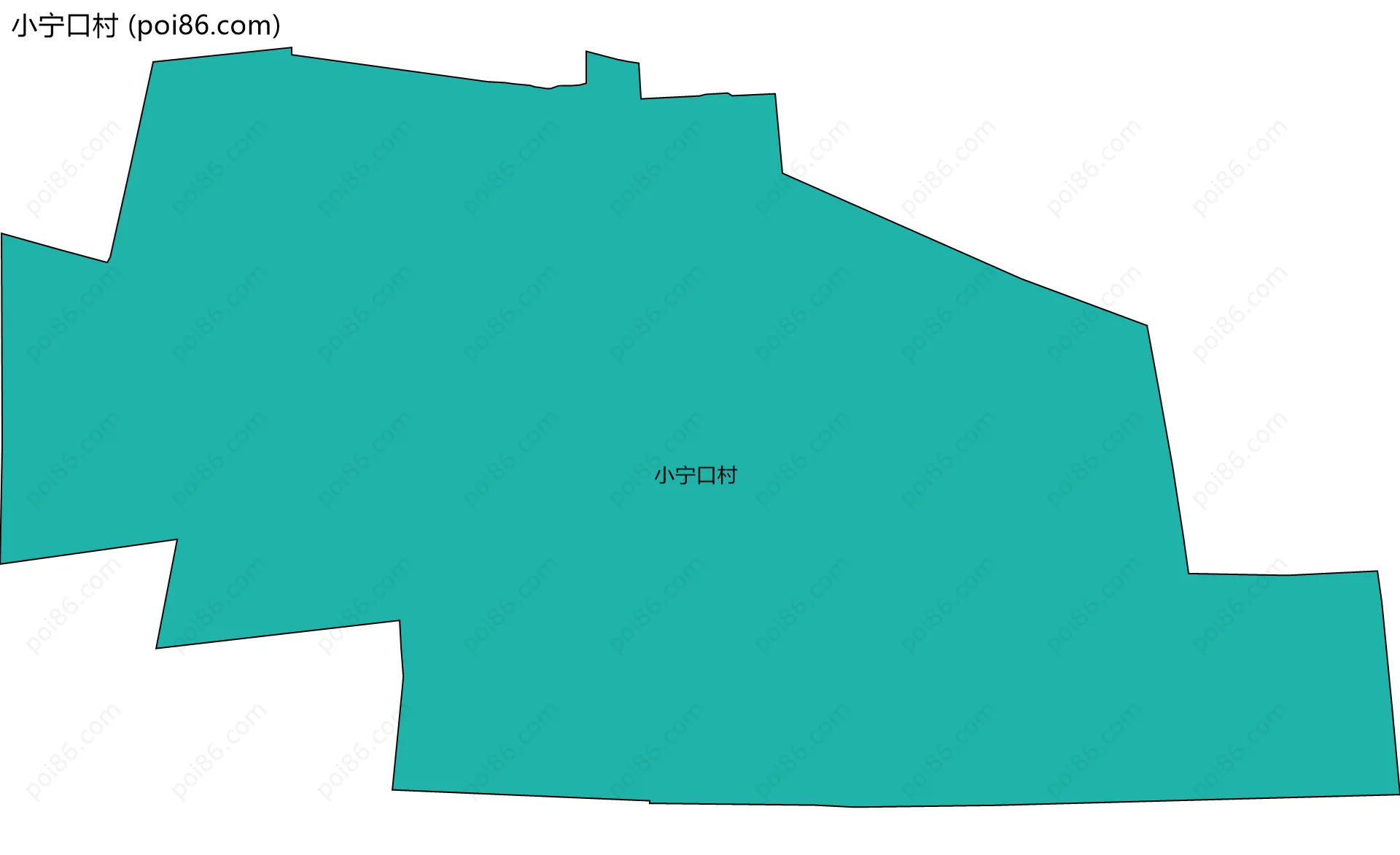 小宁口村边界地图