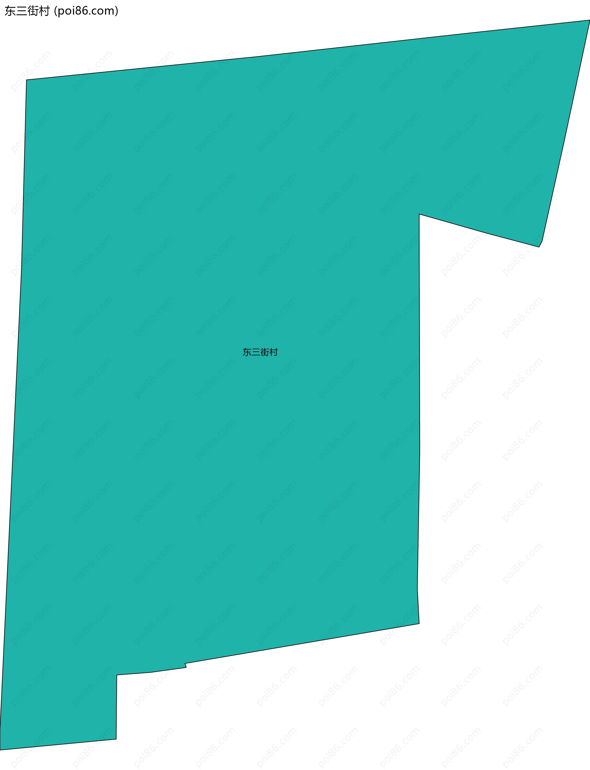 东三街村边界地图