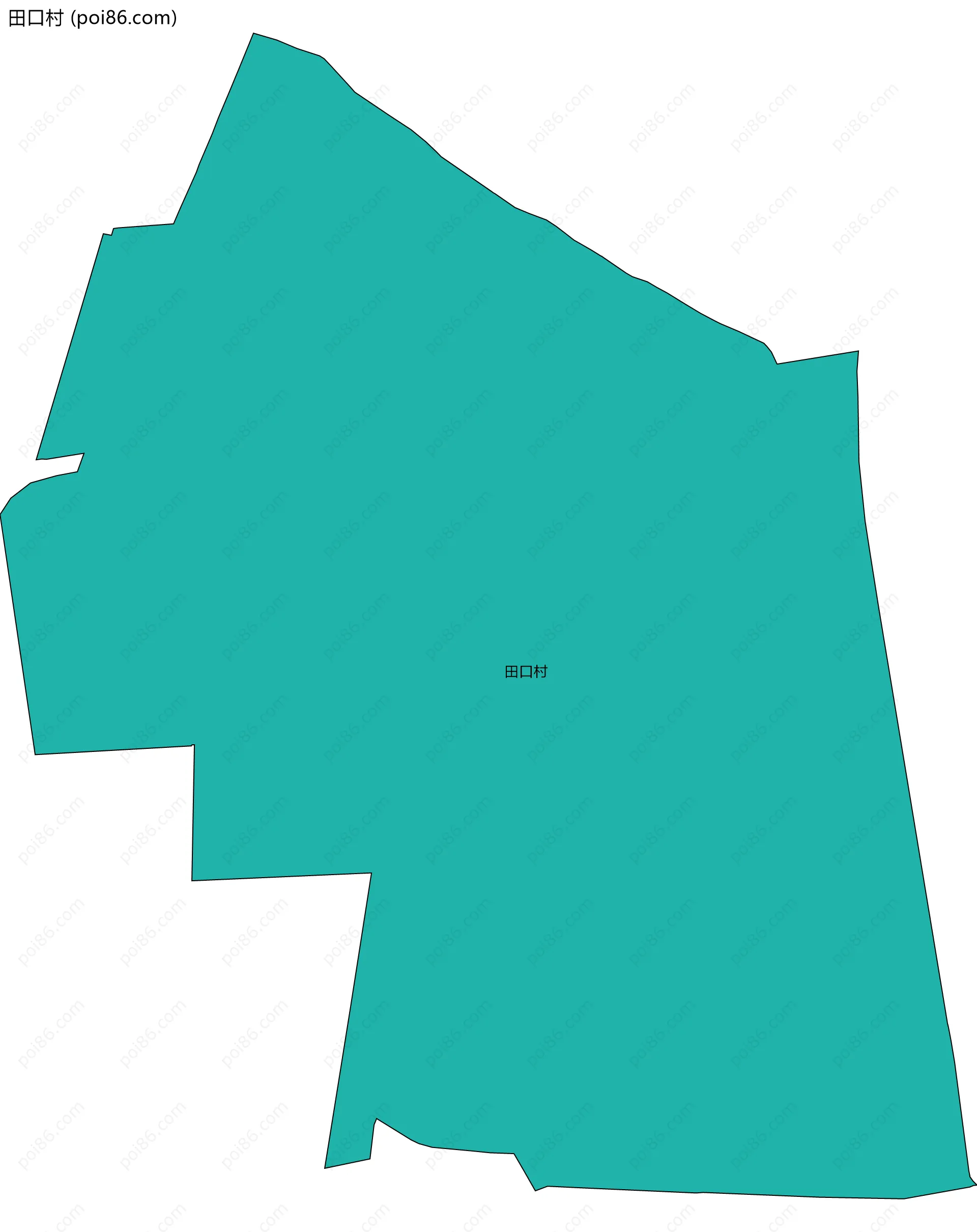 田口村边界地图