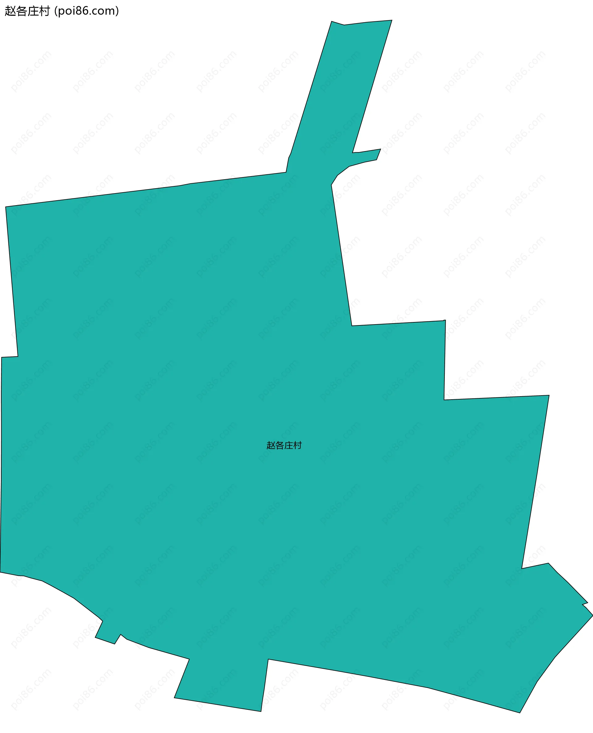 赵各庄村边界地图