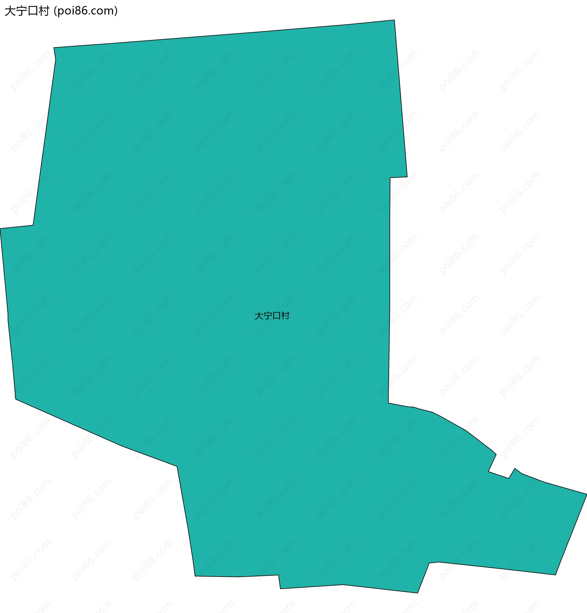 大宁口村边界地图