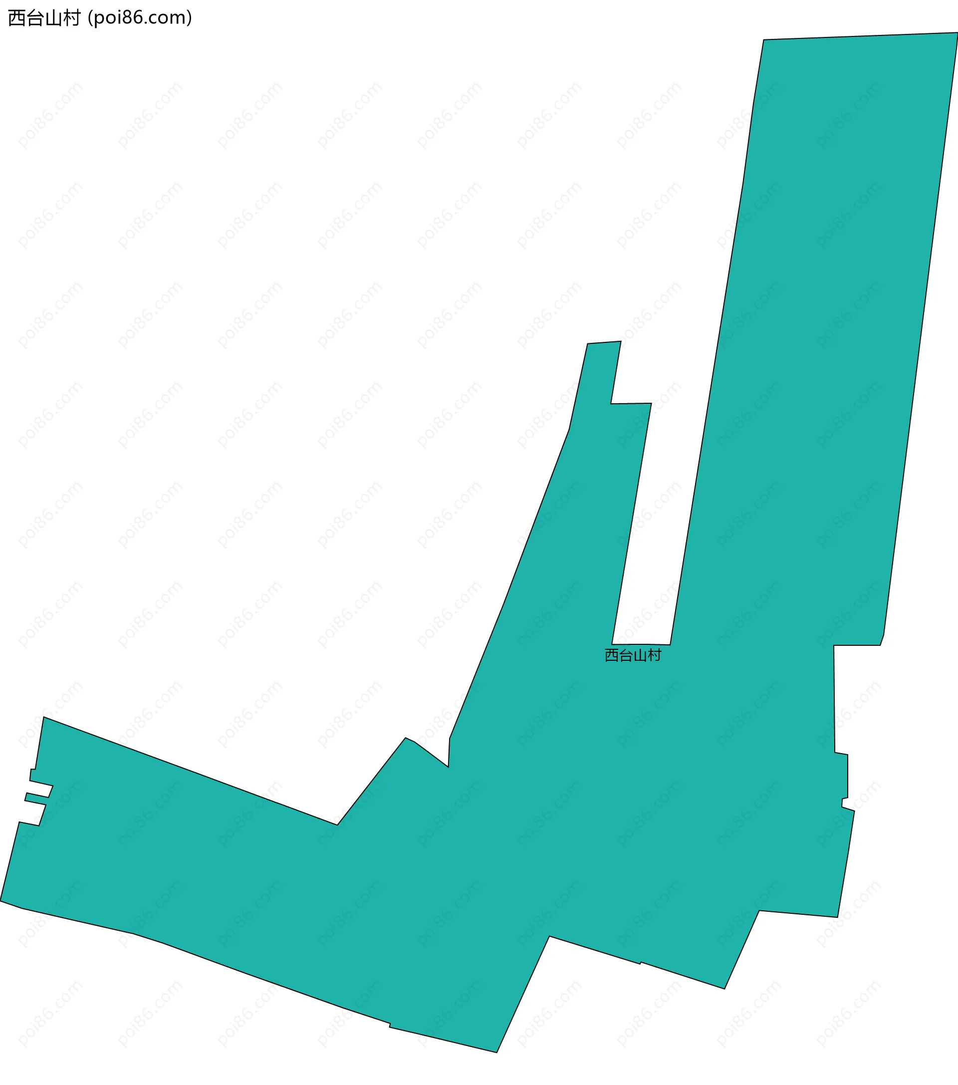西台山村边界地图