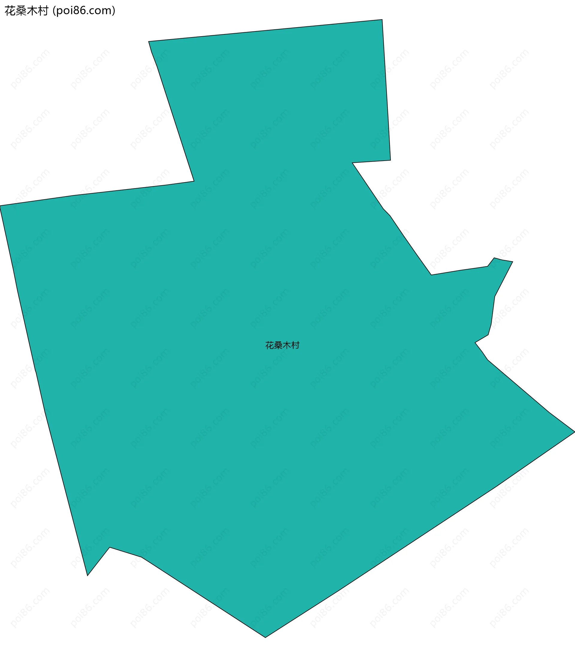 花桑木村边界地图