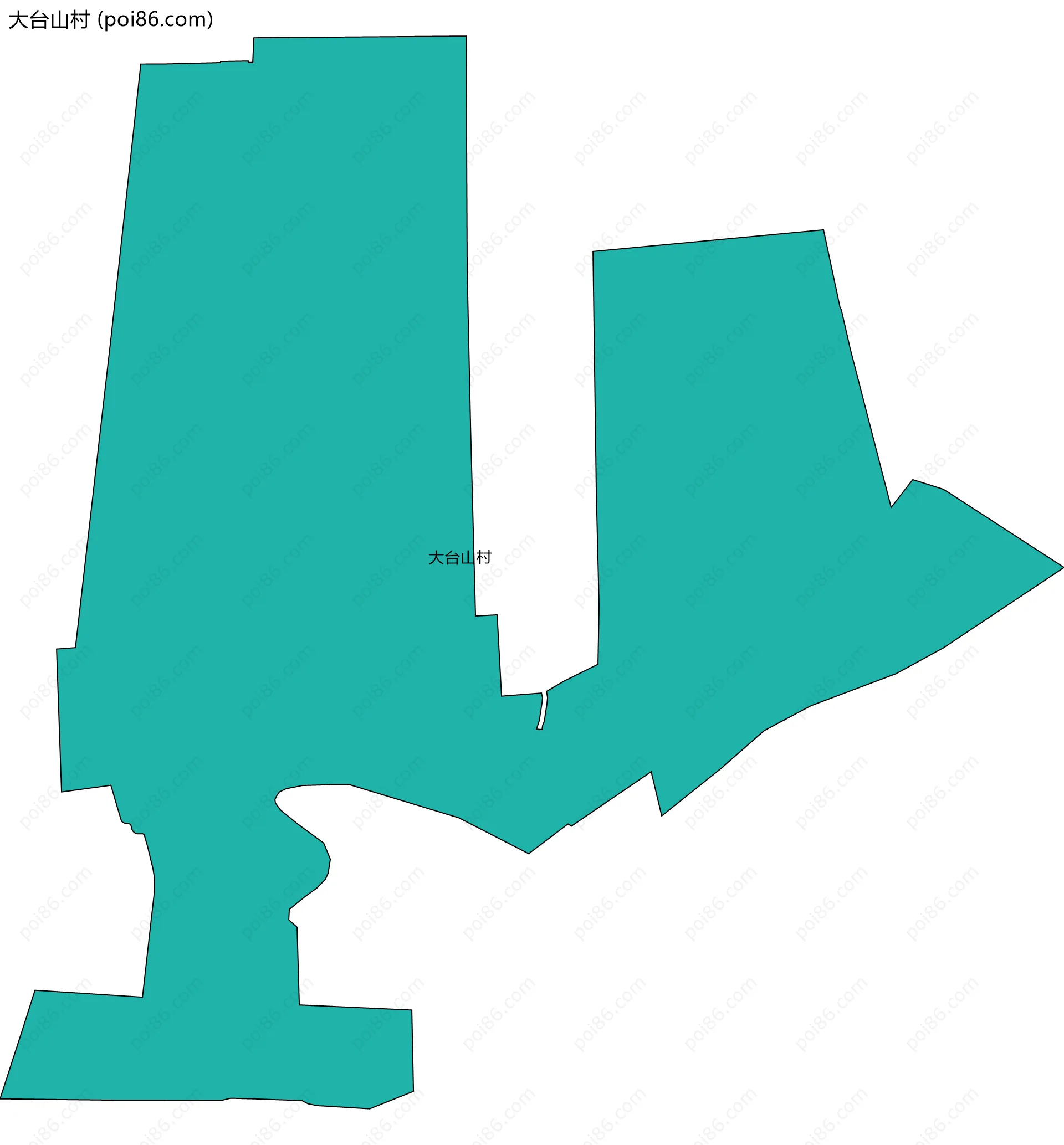 大台山村边界地图