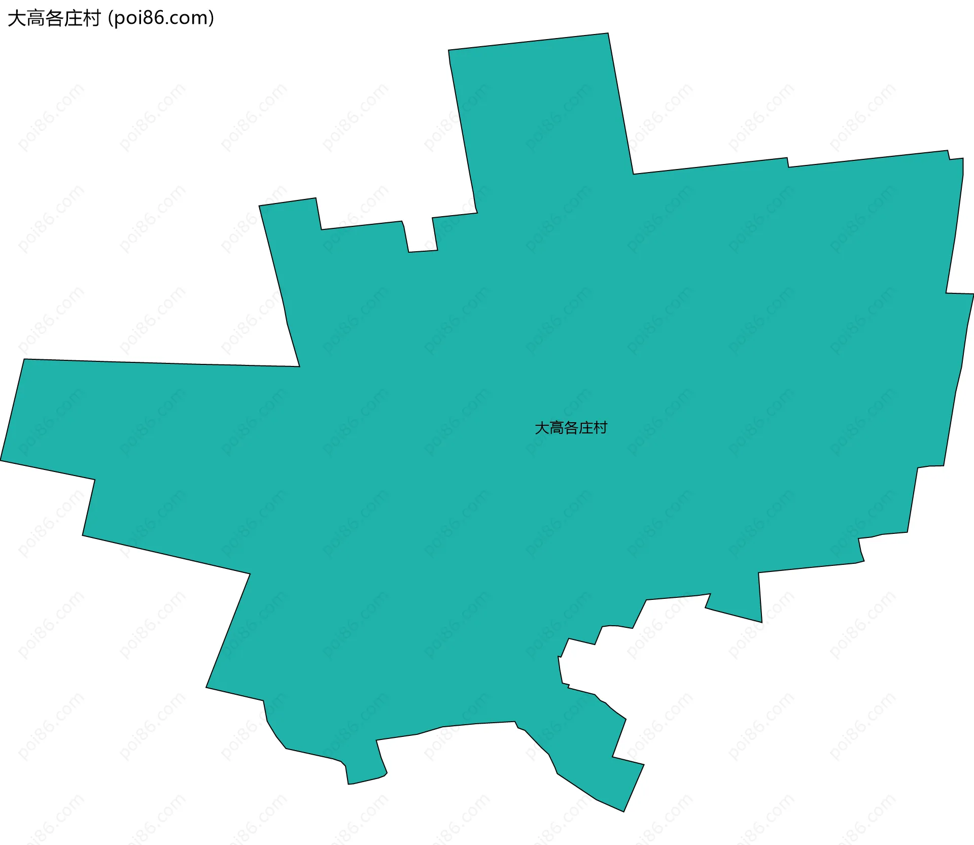大高各庄村边界地图