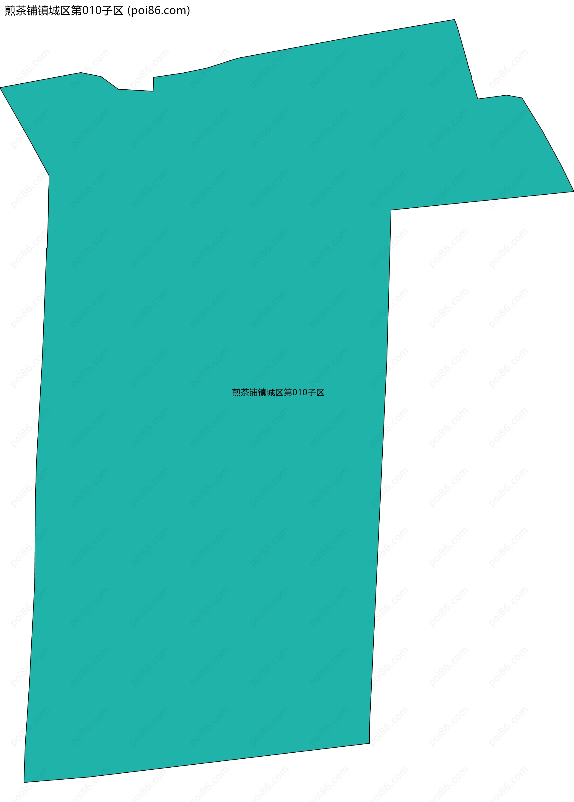 煎茶铺镇城区第010子区边界地图