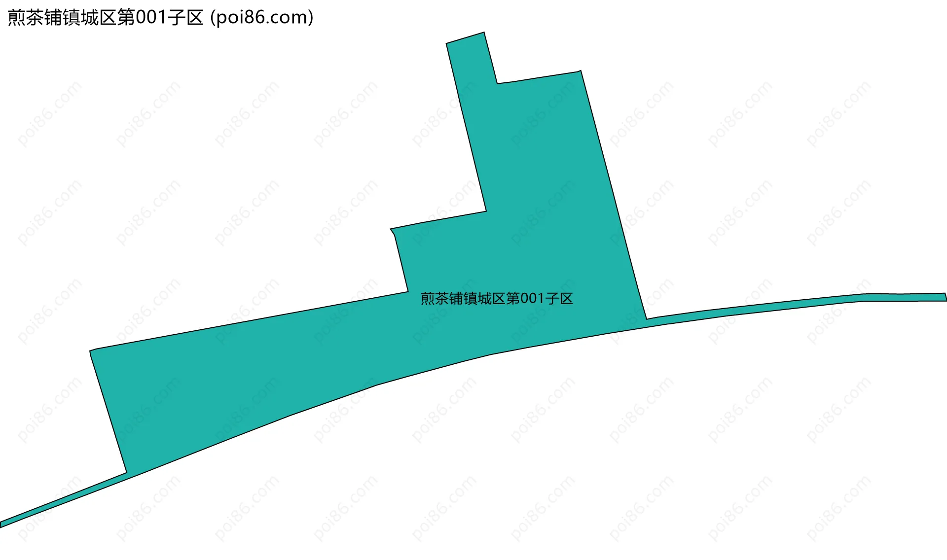 煎茶铺镇城区第001子区边界地图
