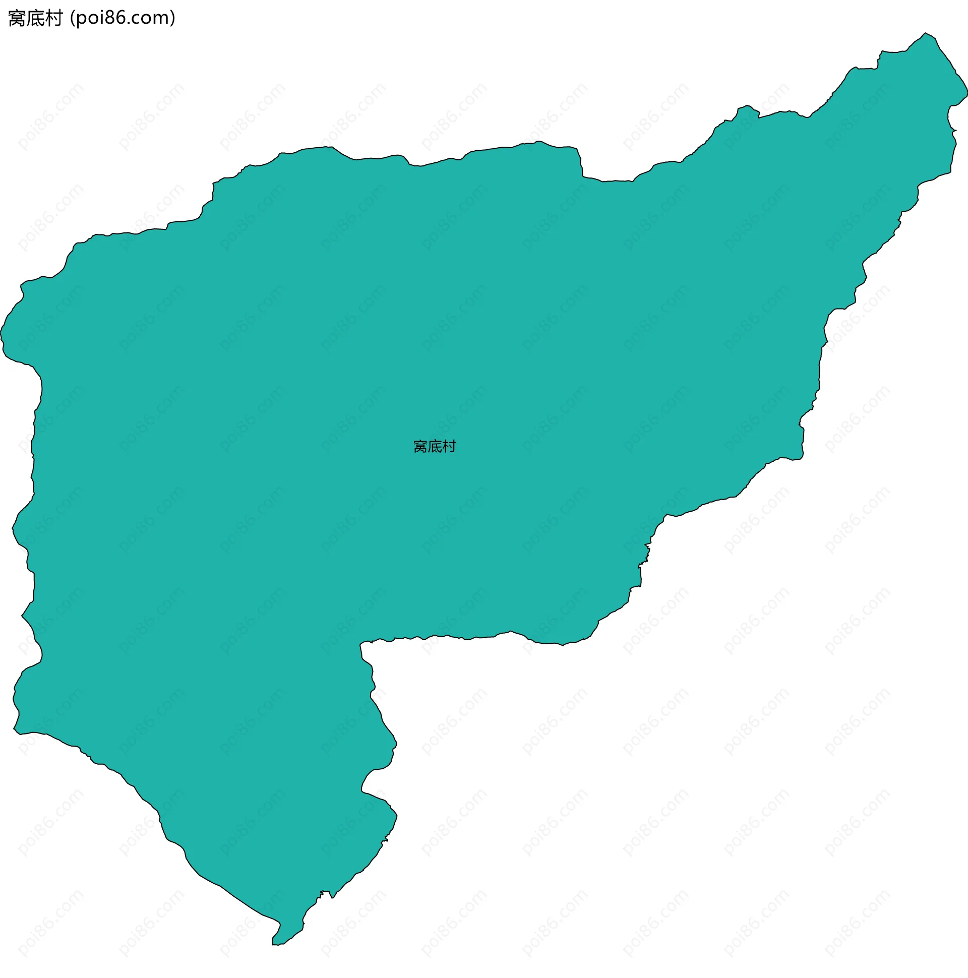 窝底村边界地图