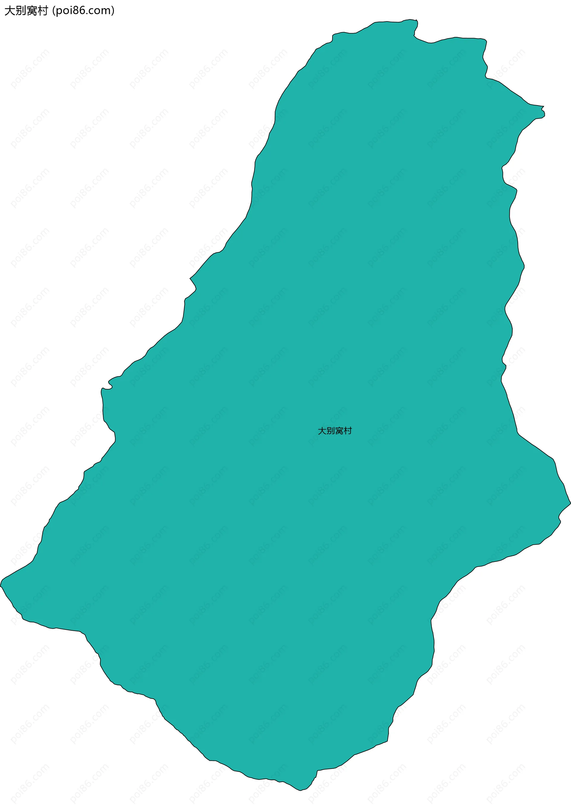 大别窝村边界地图