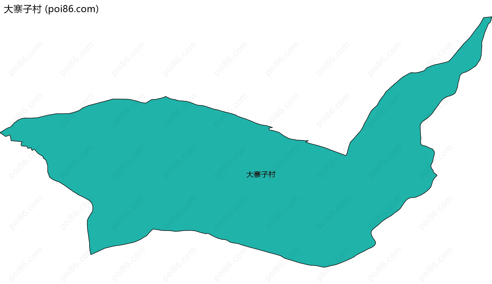 大寨子村边界地图