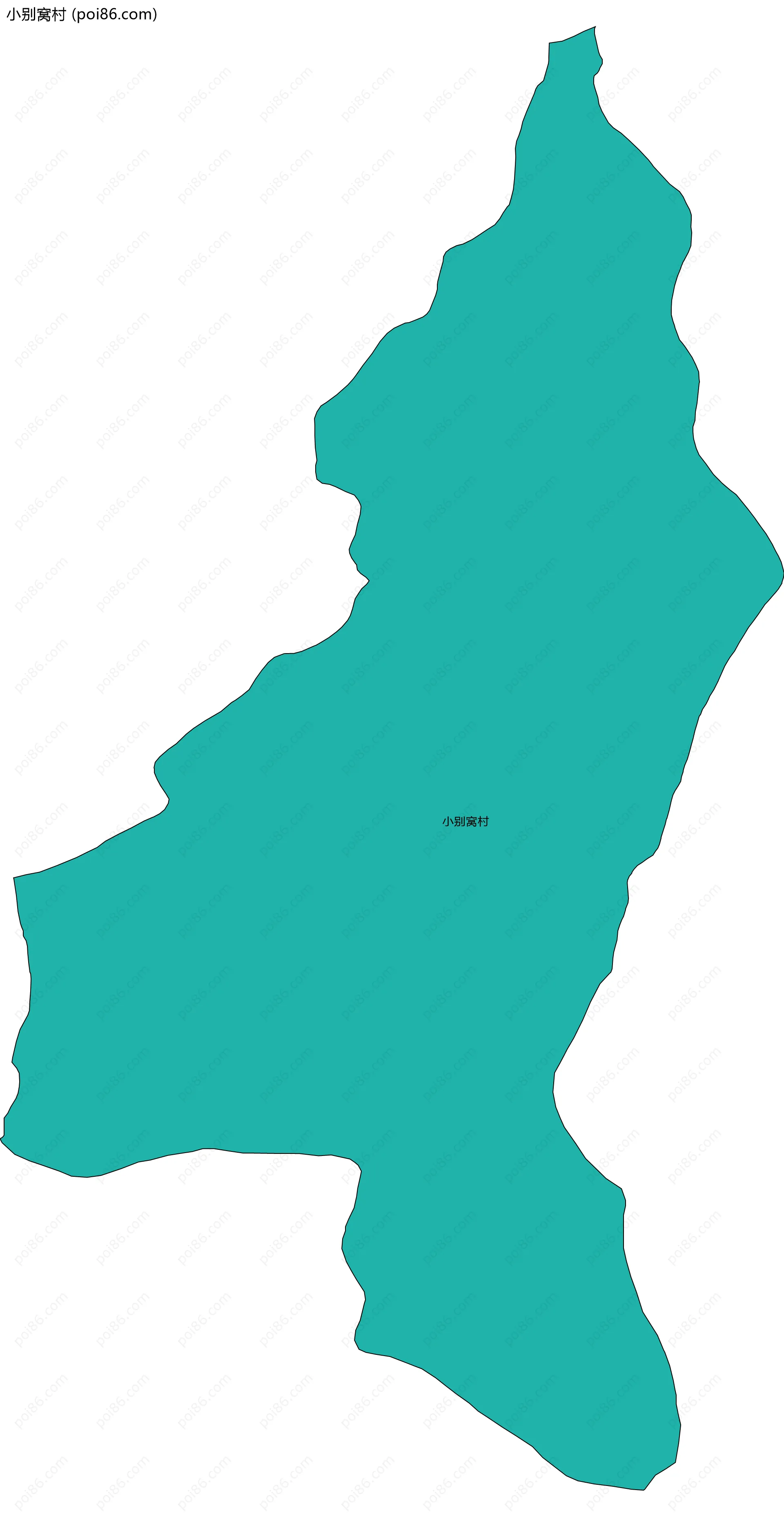 小别窝村边界地图