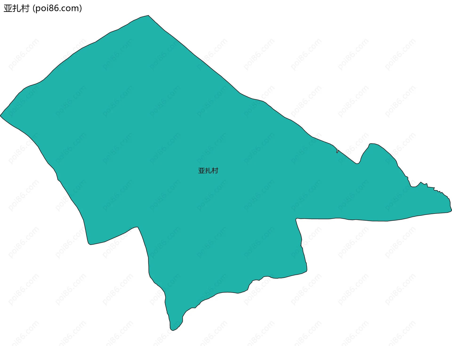 亚扎村边界地图