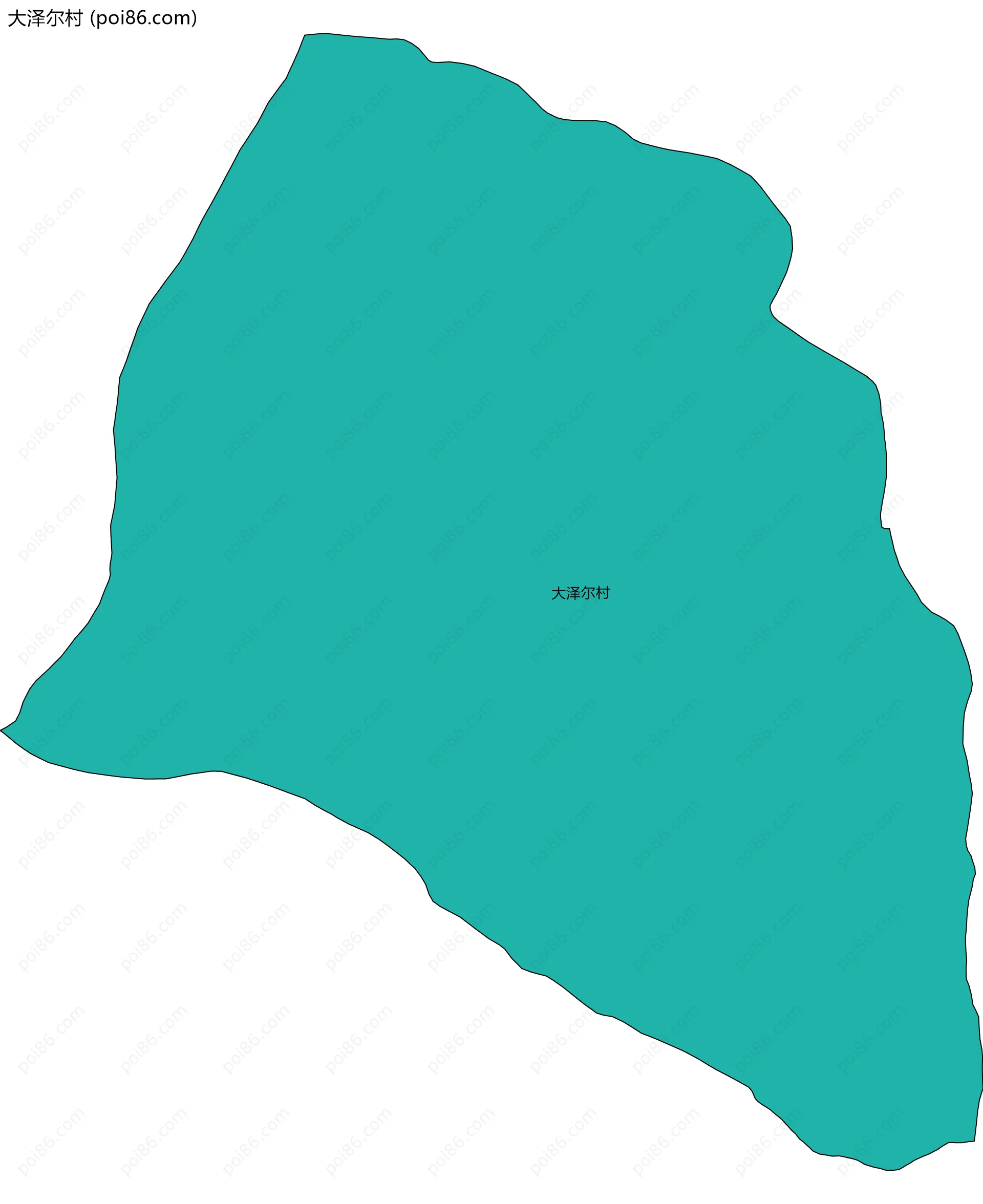 大泽尔村边界地图