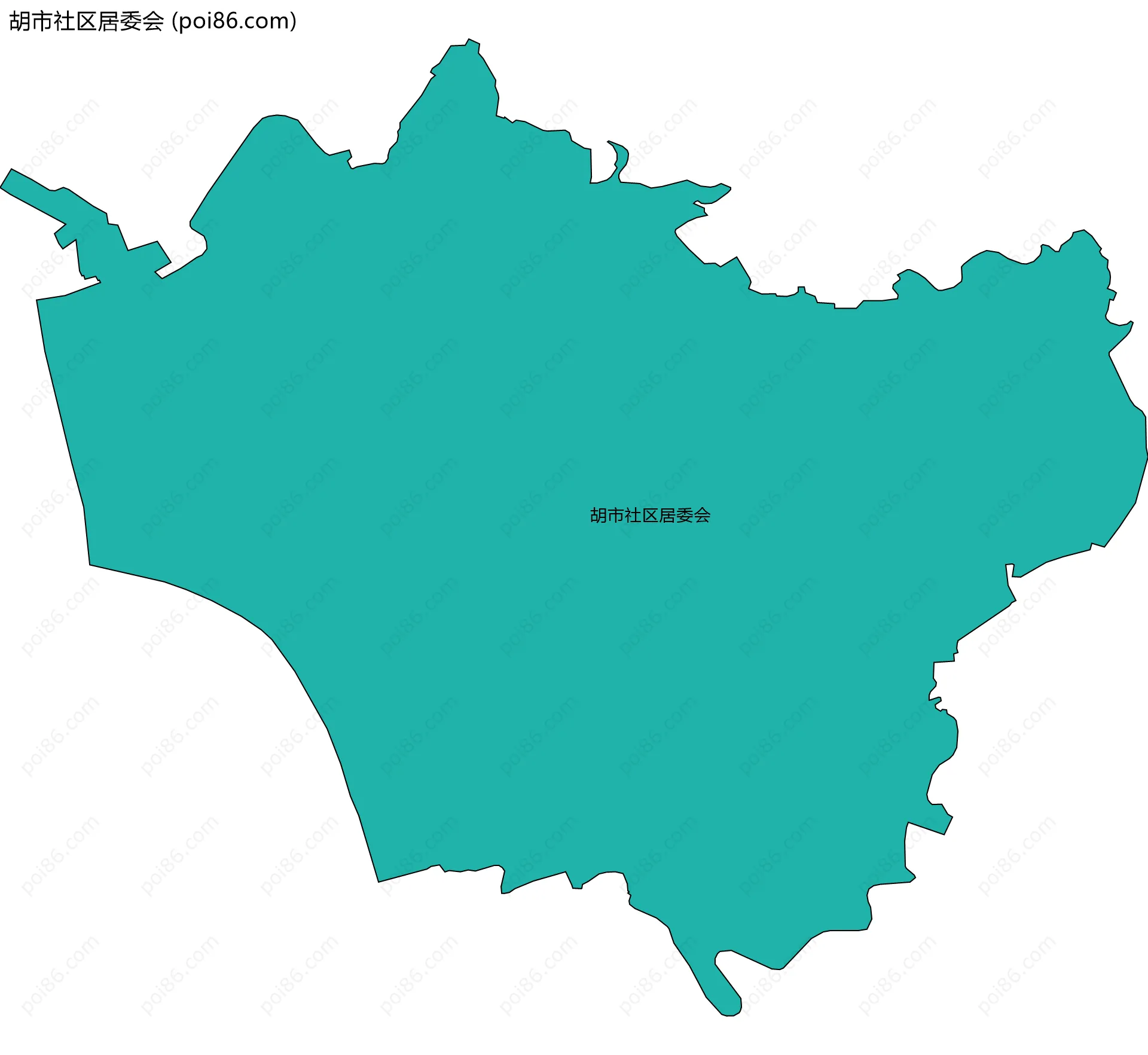 胡市社区居委会边界地图
