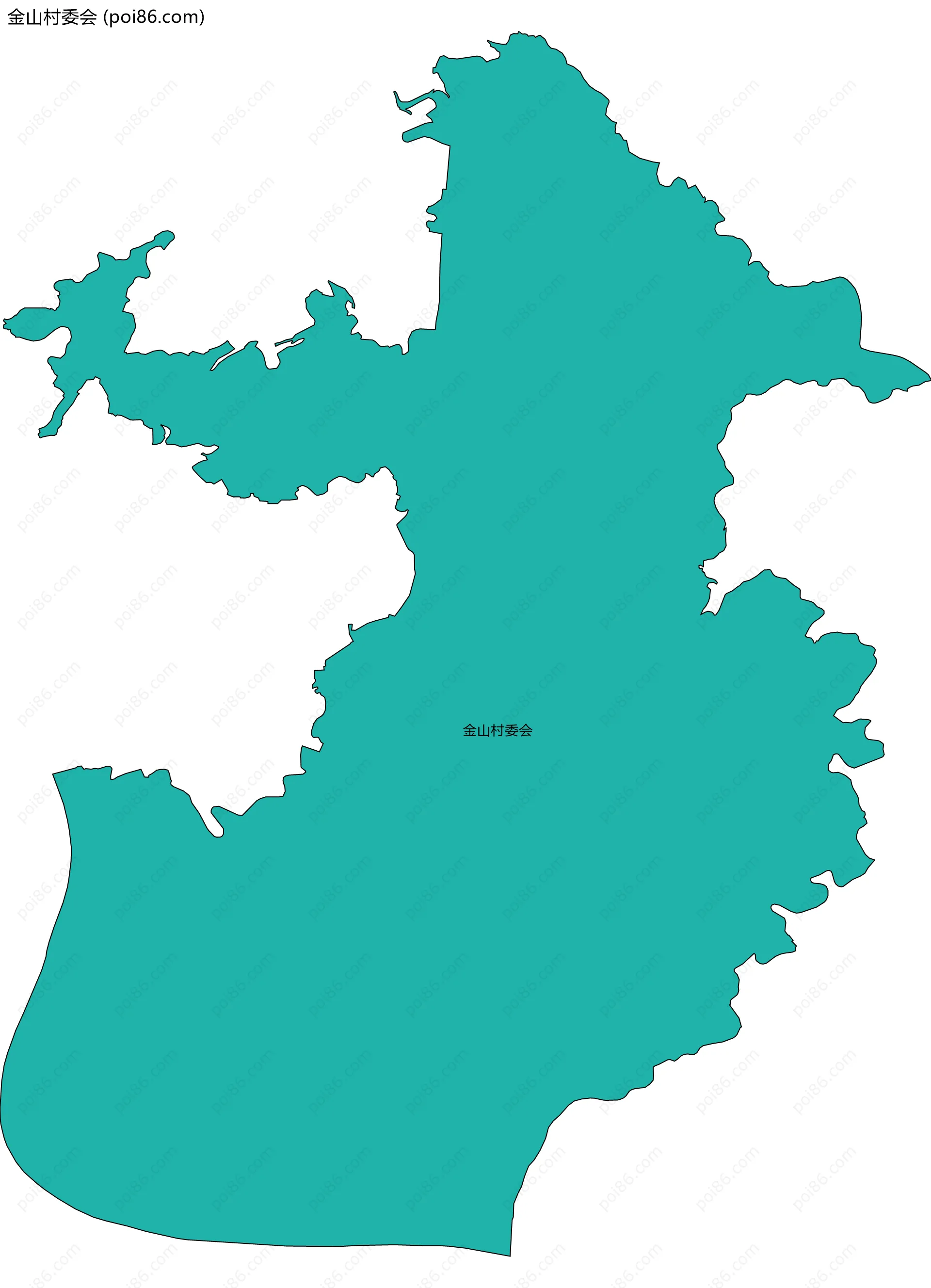 金山村委会边界地图