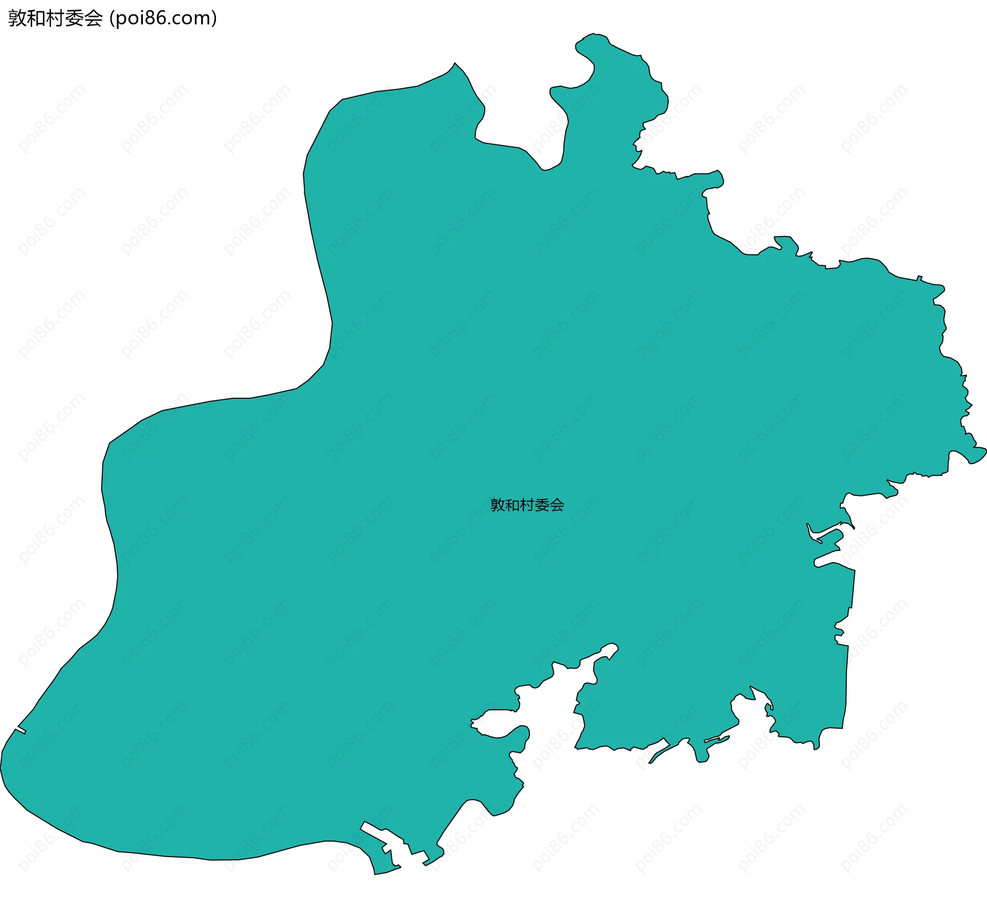 敦和村委会边界地图