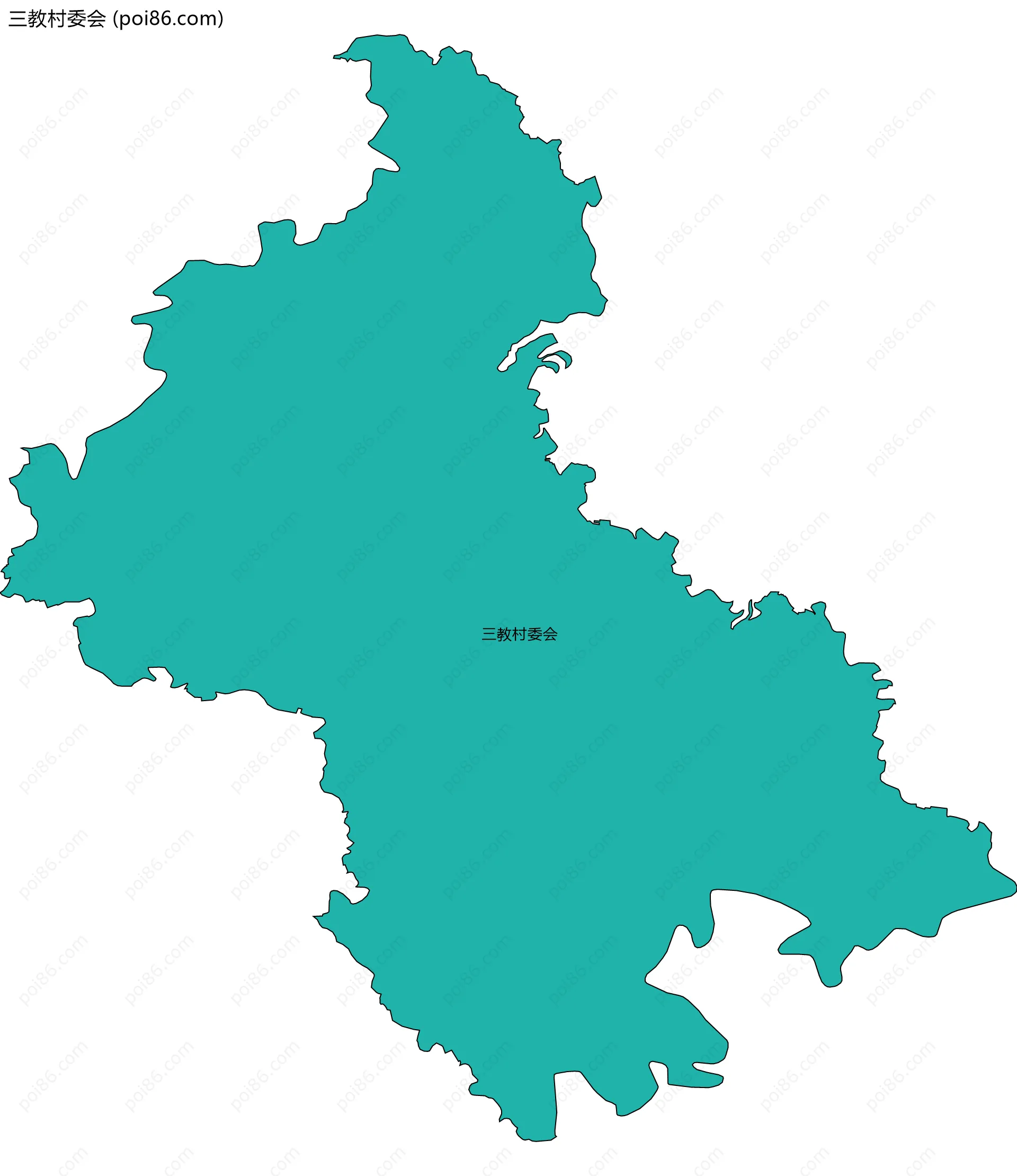 三教村委会边界地图