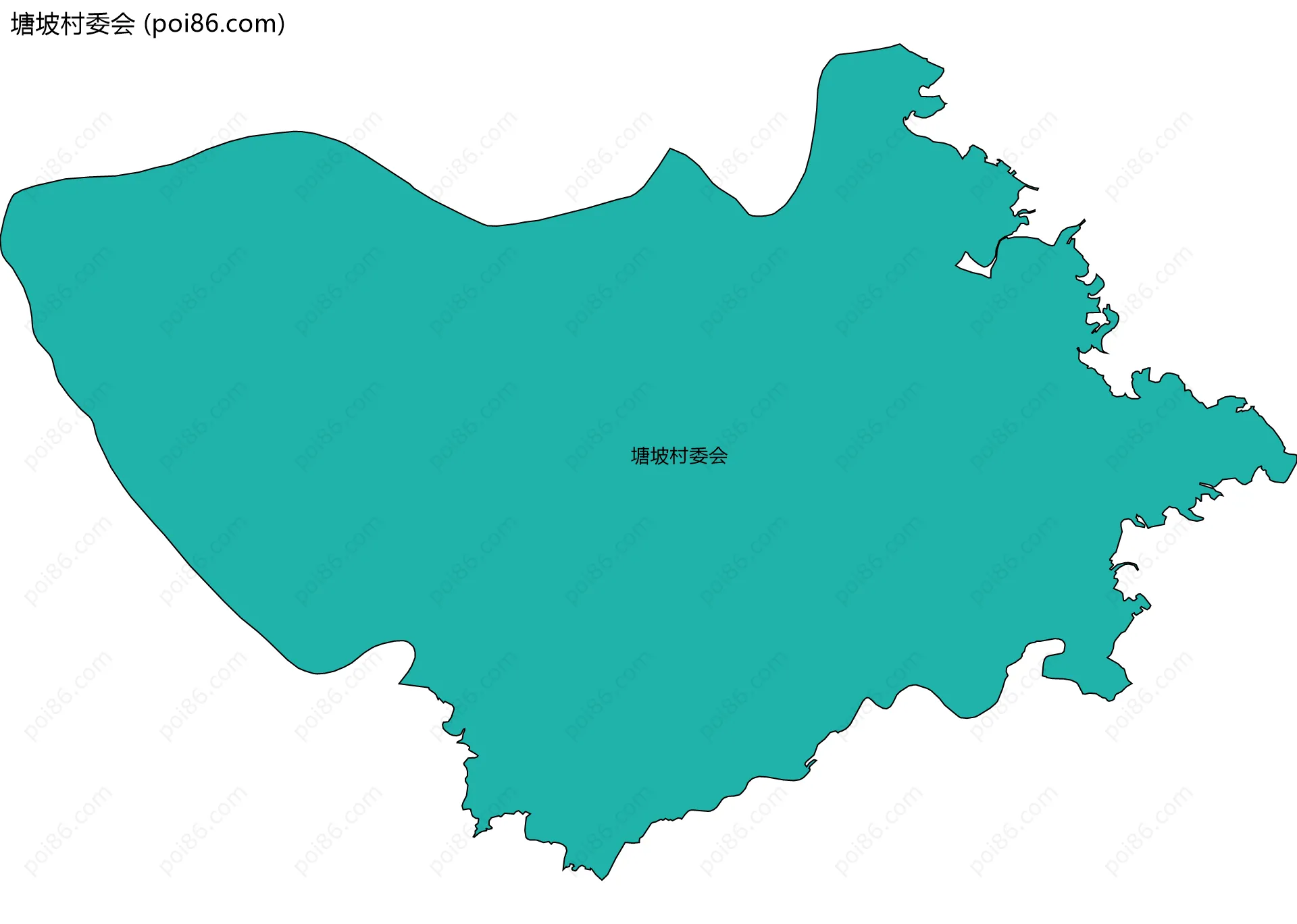 塘坡村委会边界地图