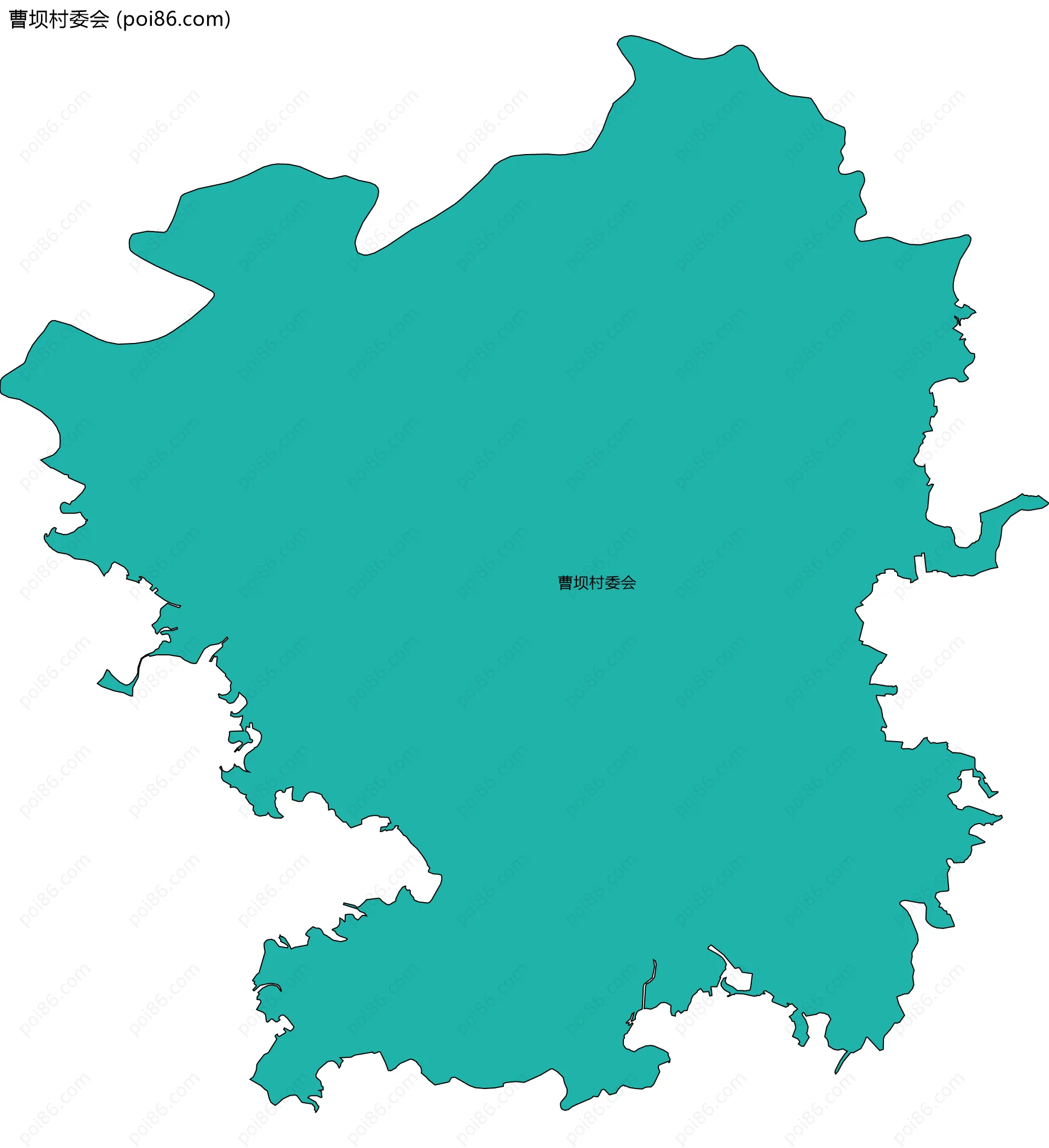 曹坝村委会边界地图