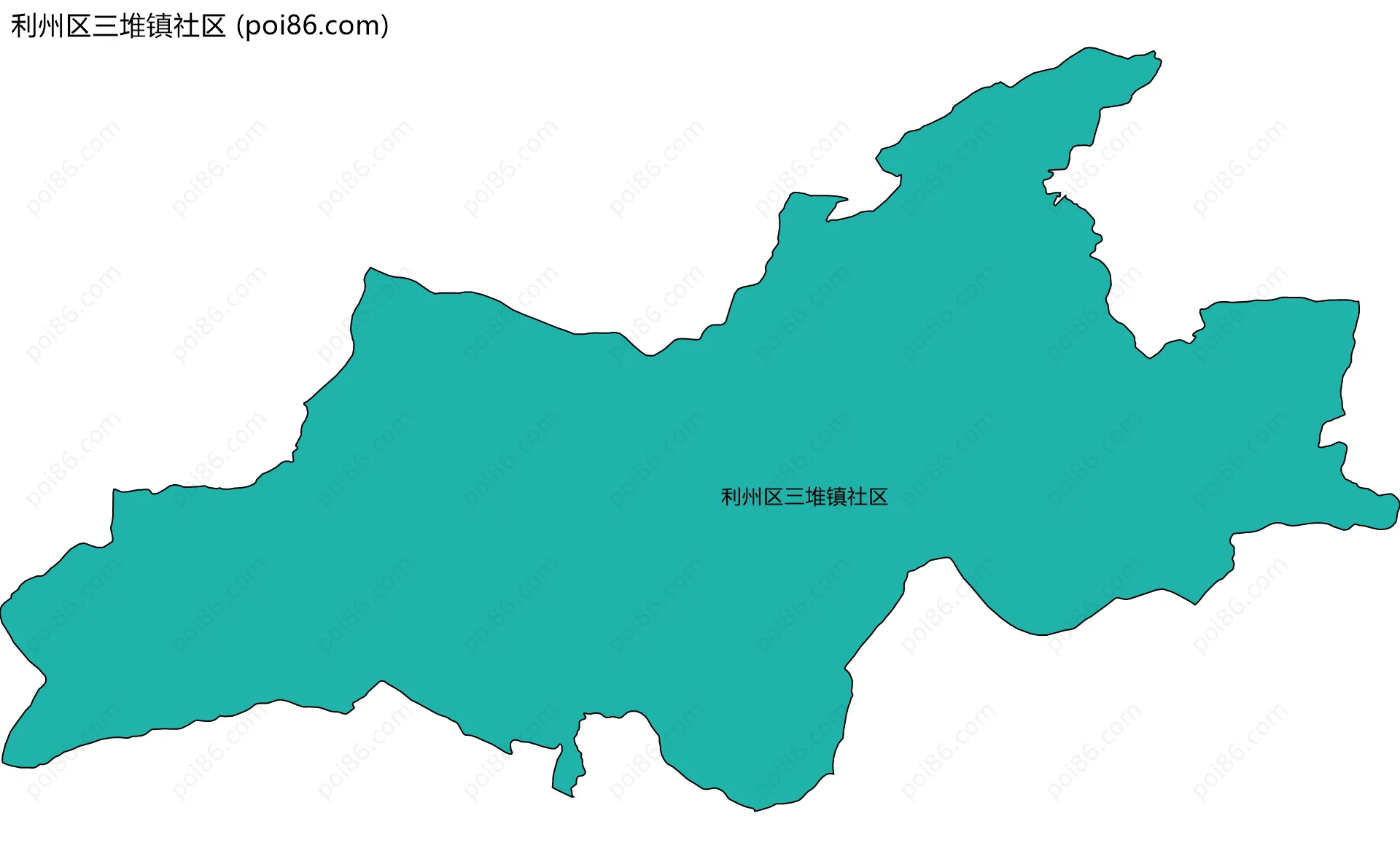 利州区三堆镇社区边界地图