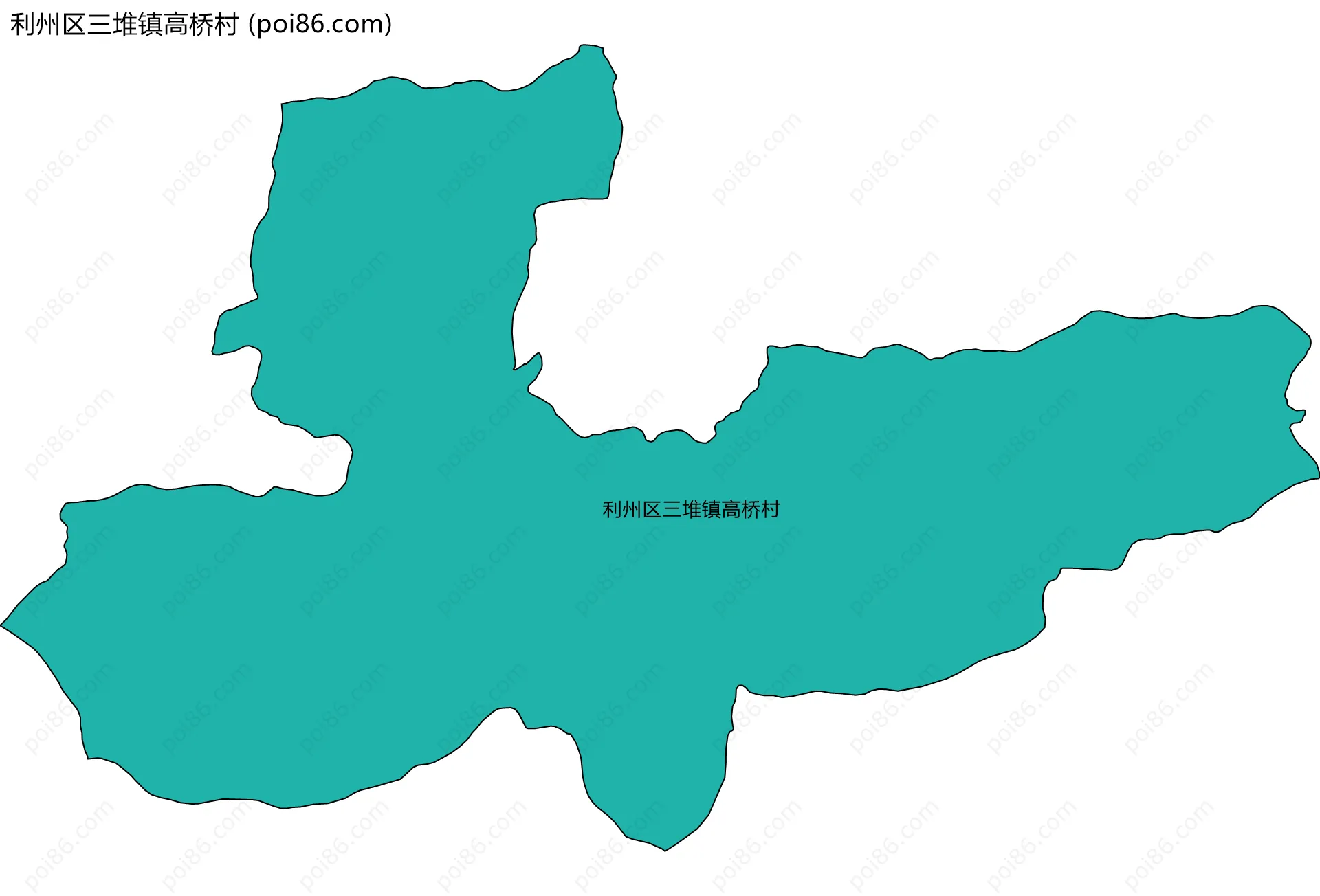 利州区三堆镇高桥村边界地图