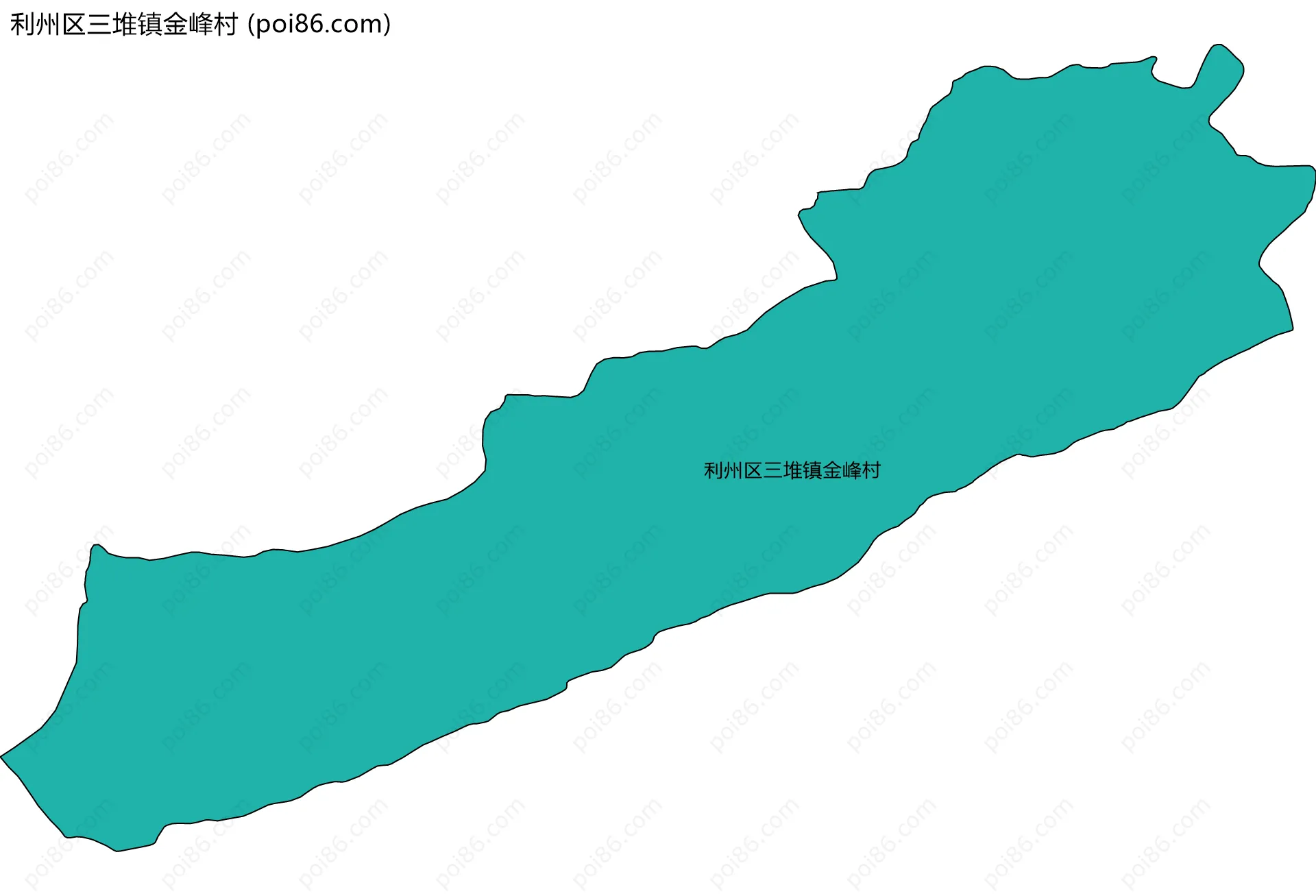 利州区三堆镇金峰村边界地图