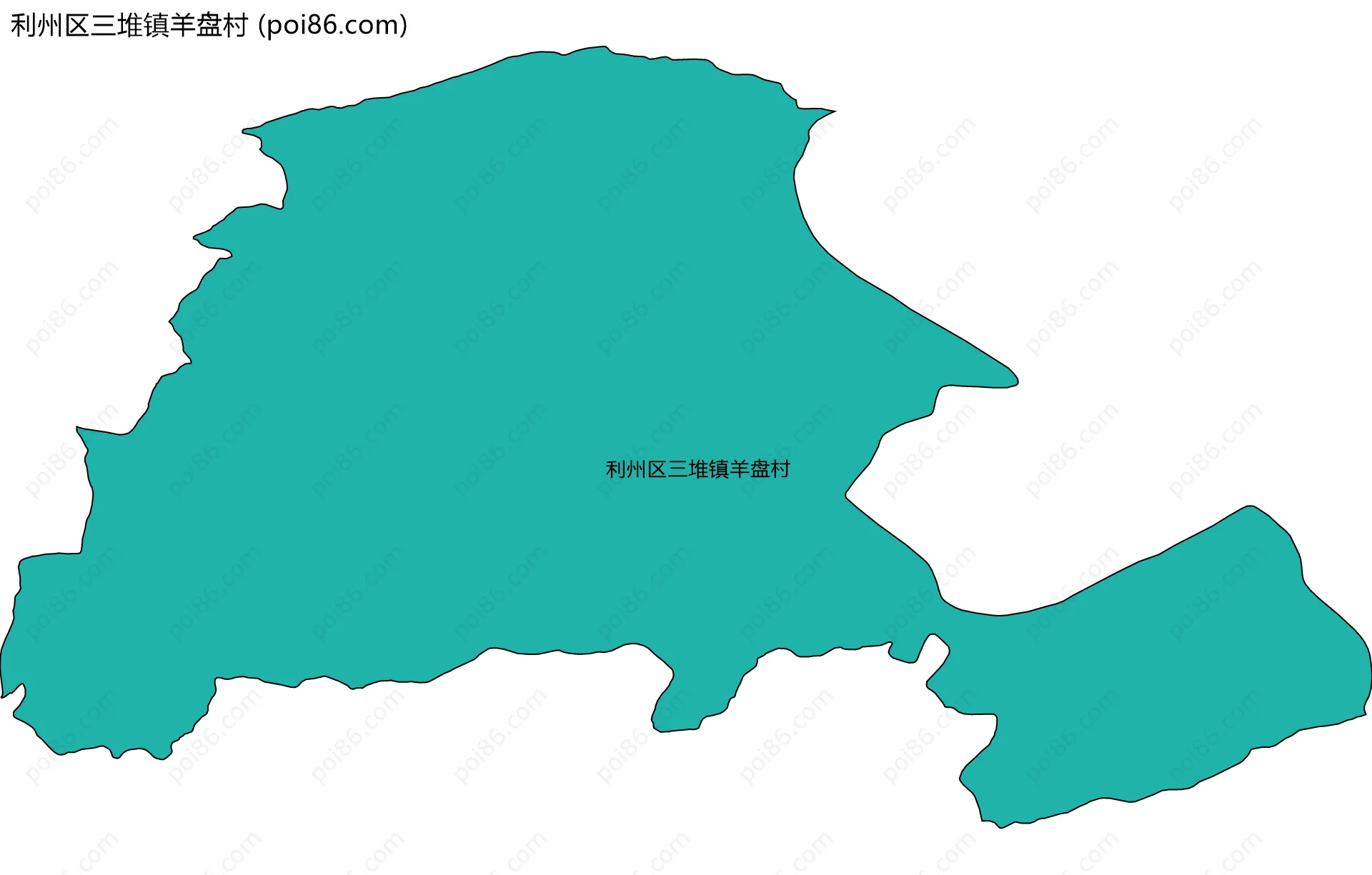 利州区三堆镇羊盘村边界地图