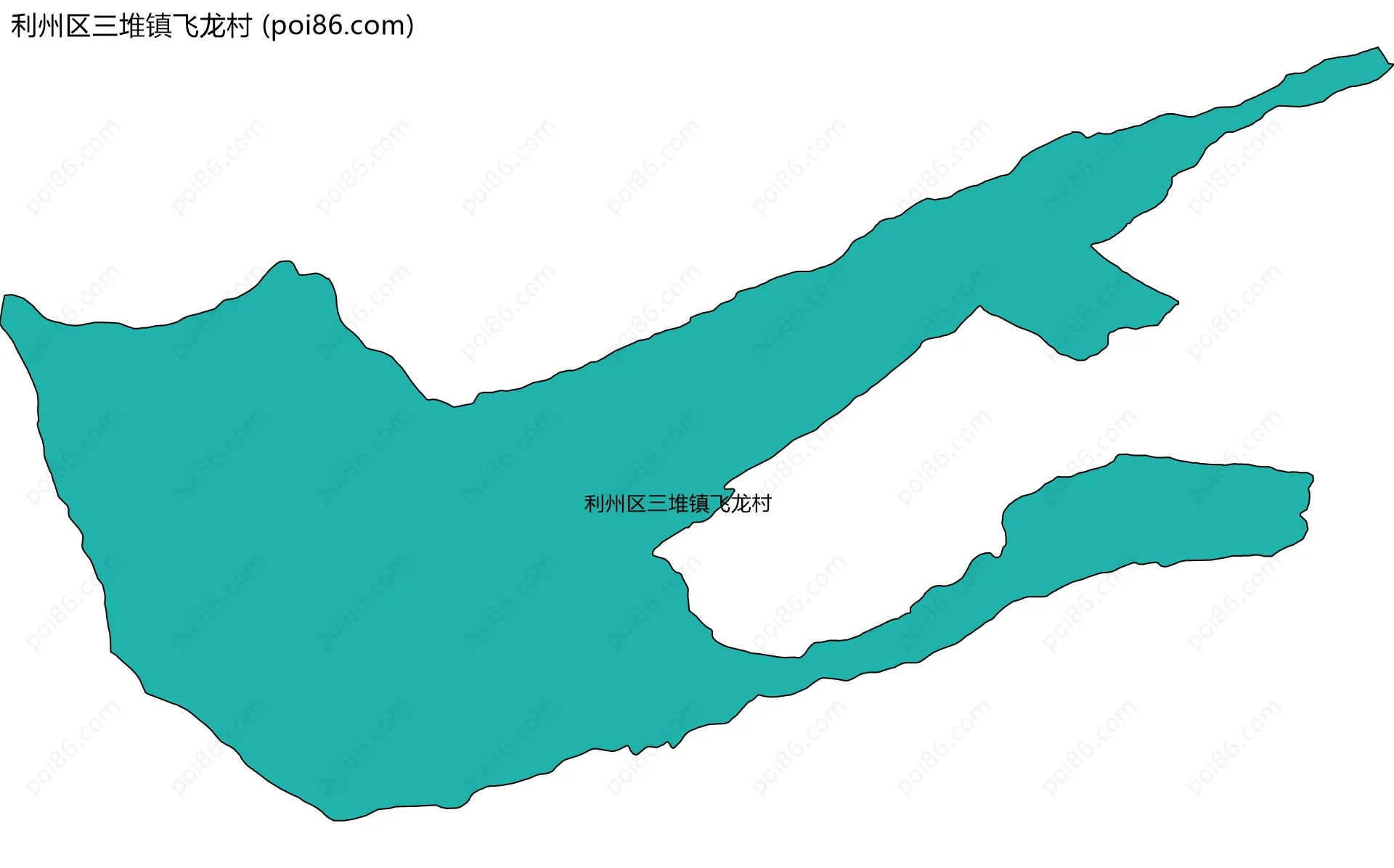 利州区三堆镇飞龙村边界地图