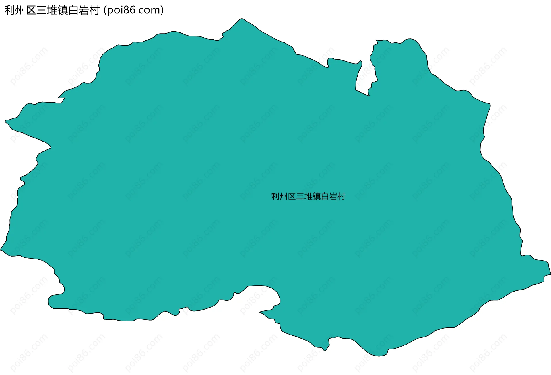 利州区三堆镇白岩村边界地图