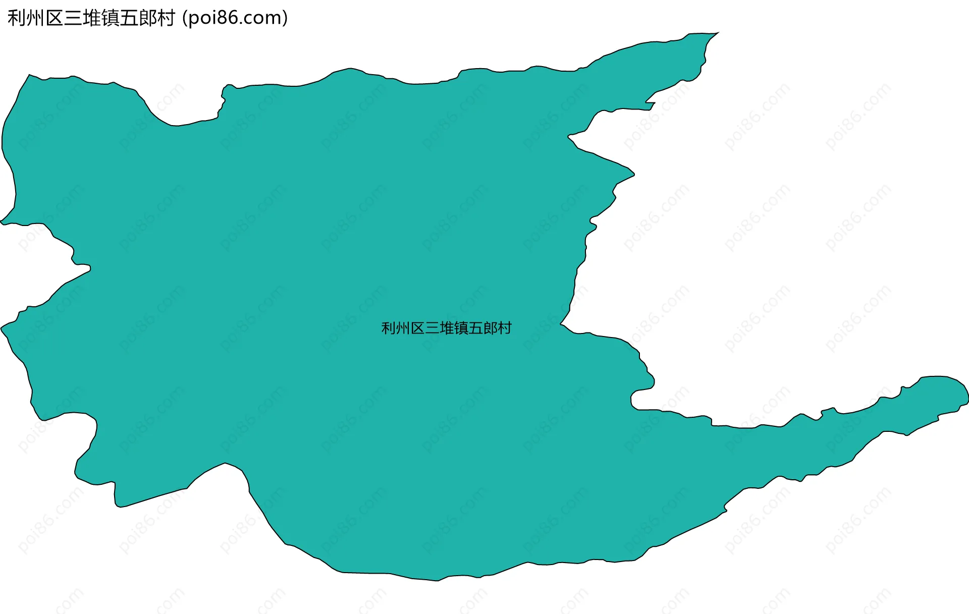 利州区三堆镇五郎村边界地图