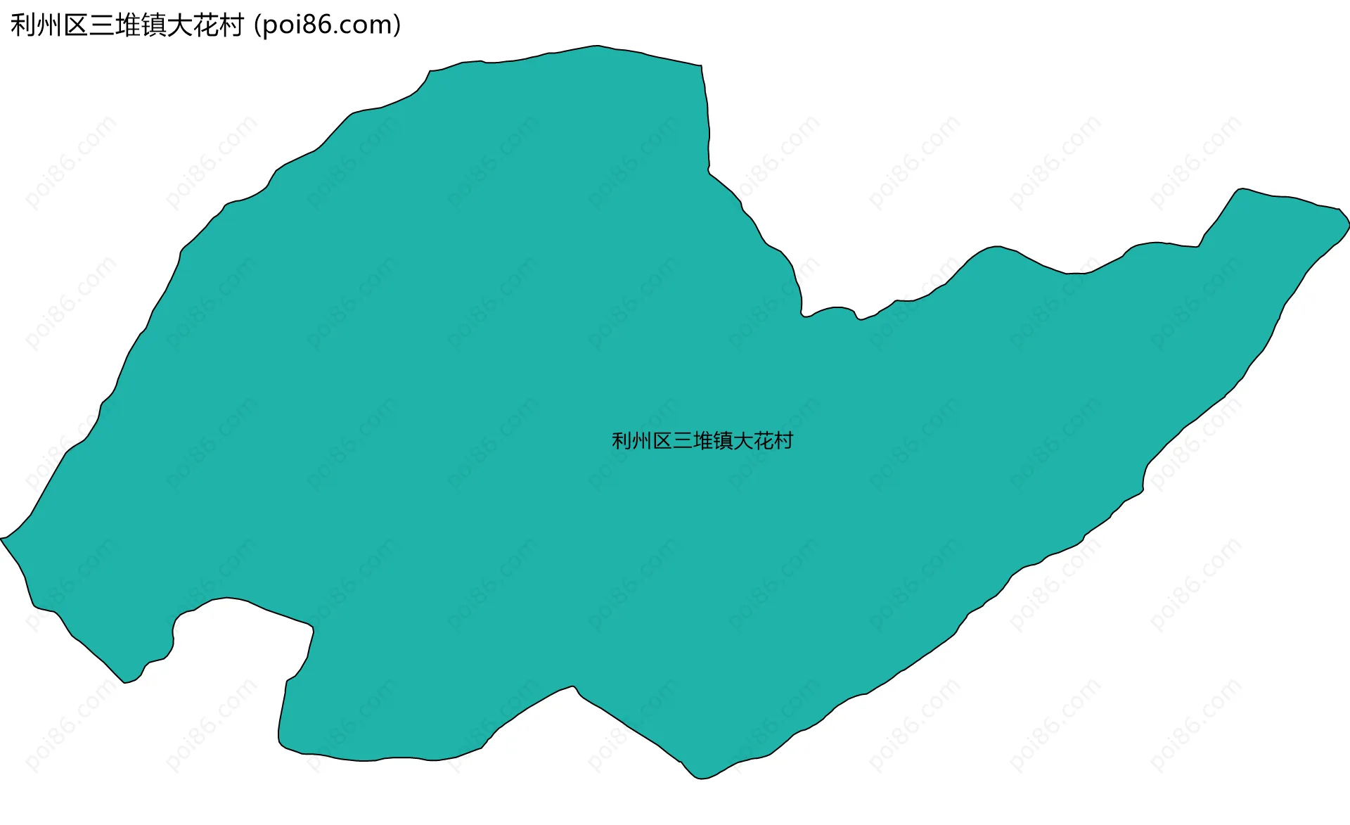 利州区三堆镇大花村边界地图