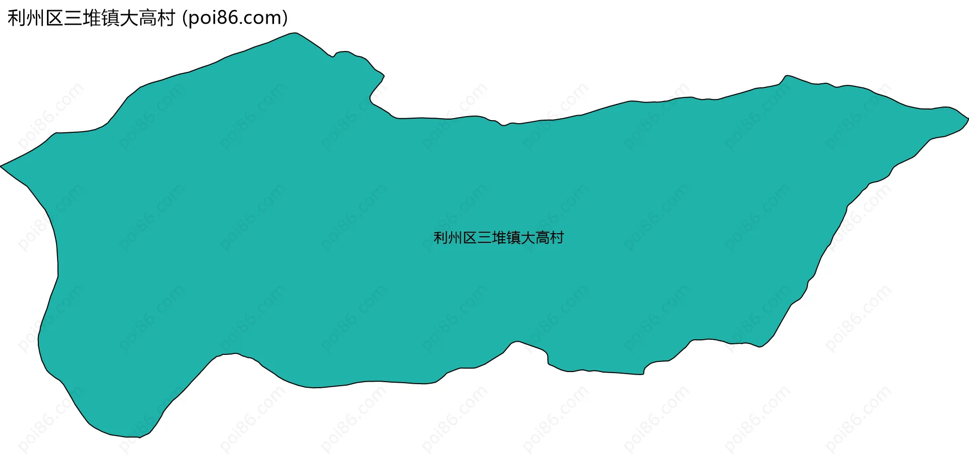 利州区三堆镇大高村边界地图