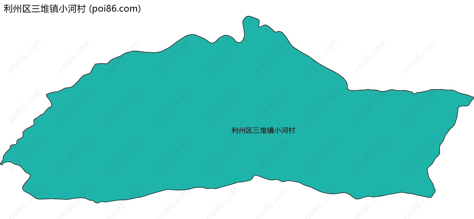 利州区三堆镇小河村边界地图