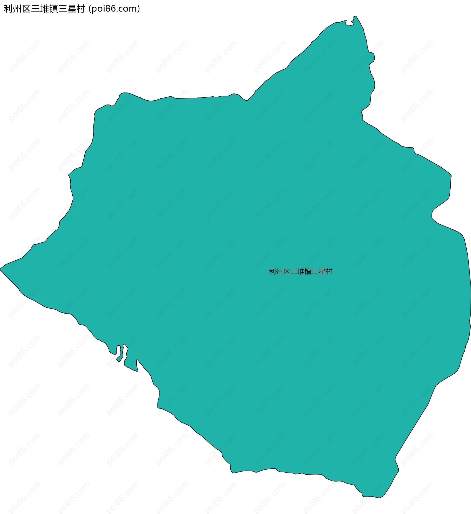 利州区三堆镇三星村边界地图