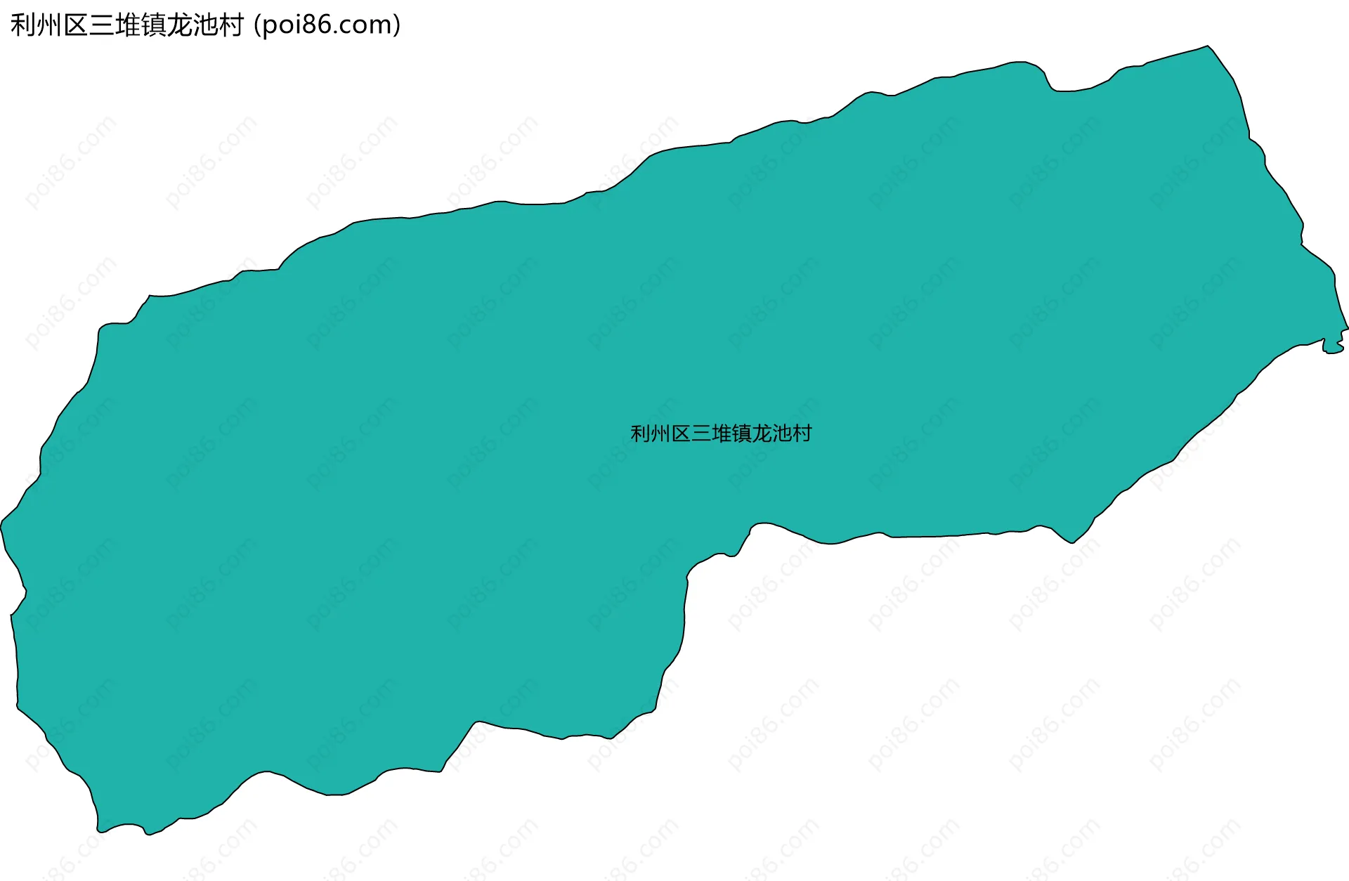 利州区三堆镇龙池村边界地图