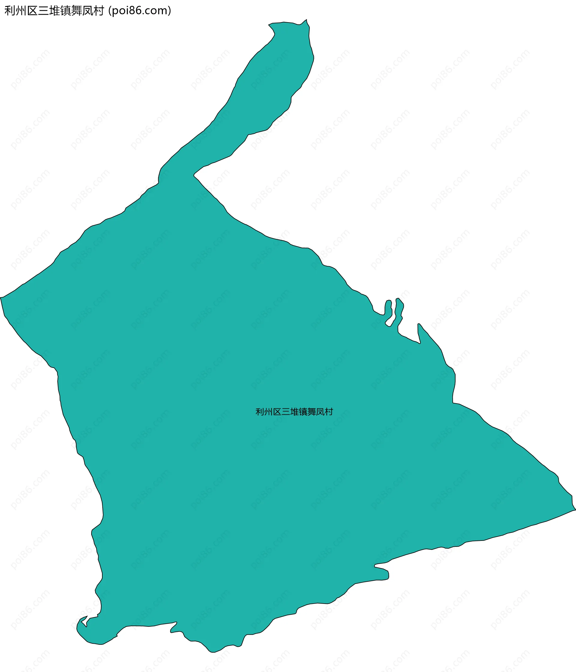 利州区三堆镇舞凤村边界地图