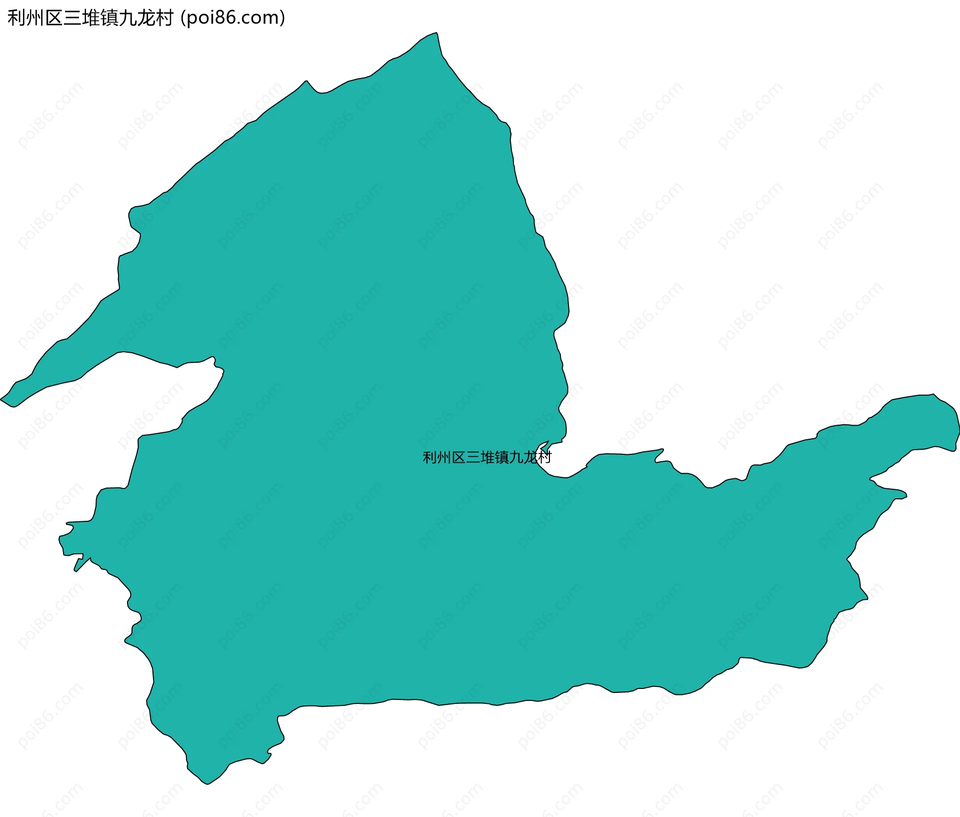 利州区三堆镇九龙村边界地图