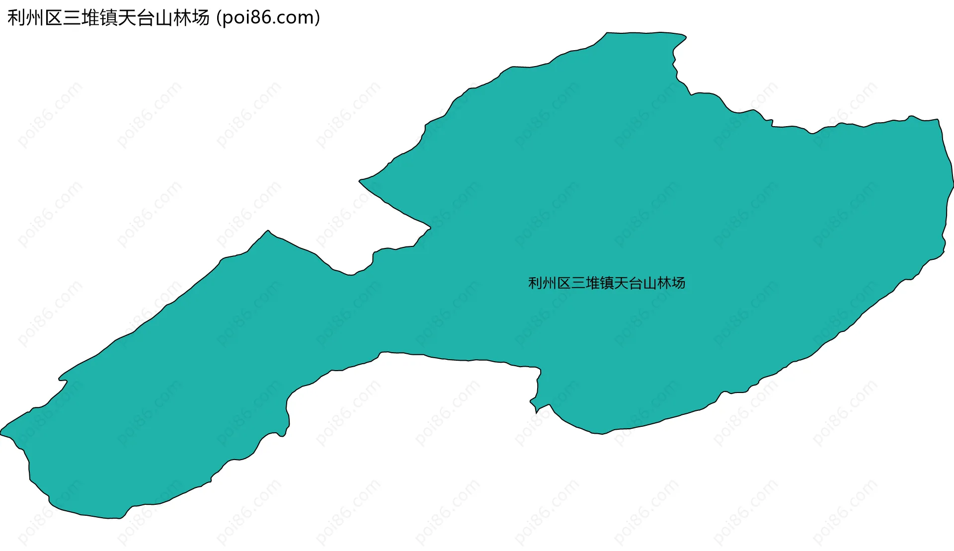 利州区三堆镇天台山林场边界地图