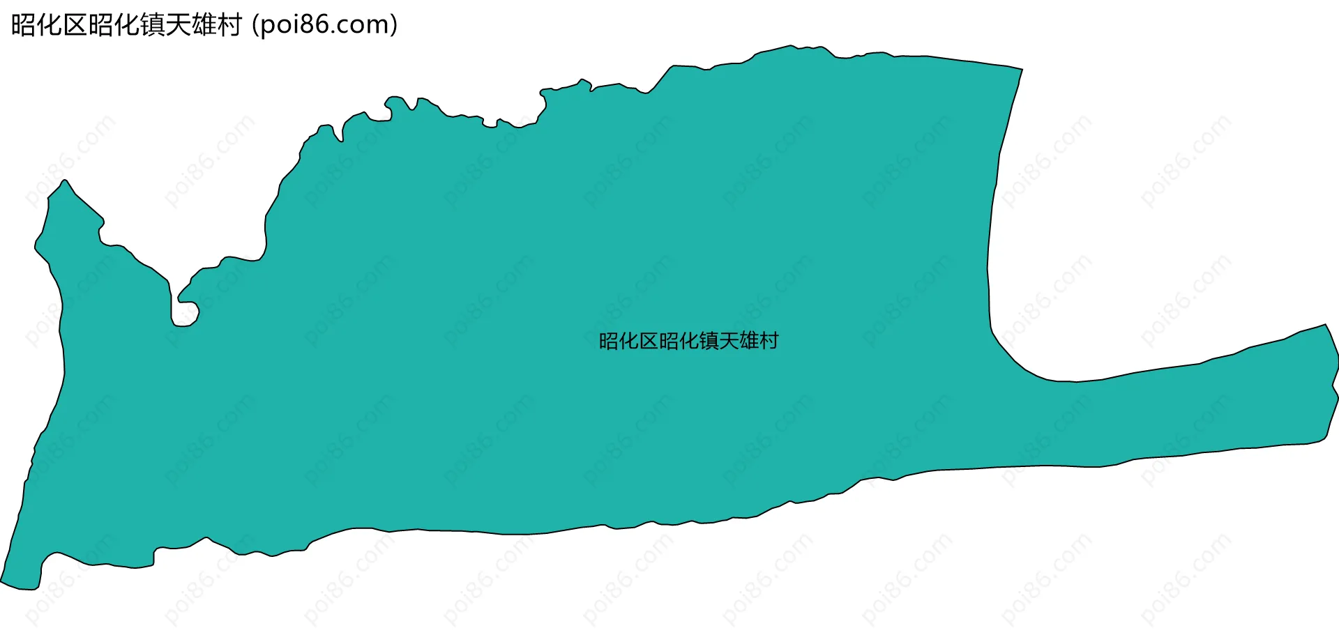 昭化区昭化镇天雄村边界地图