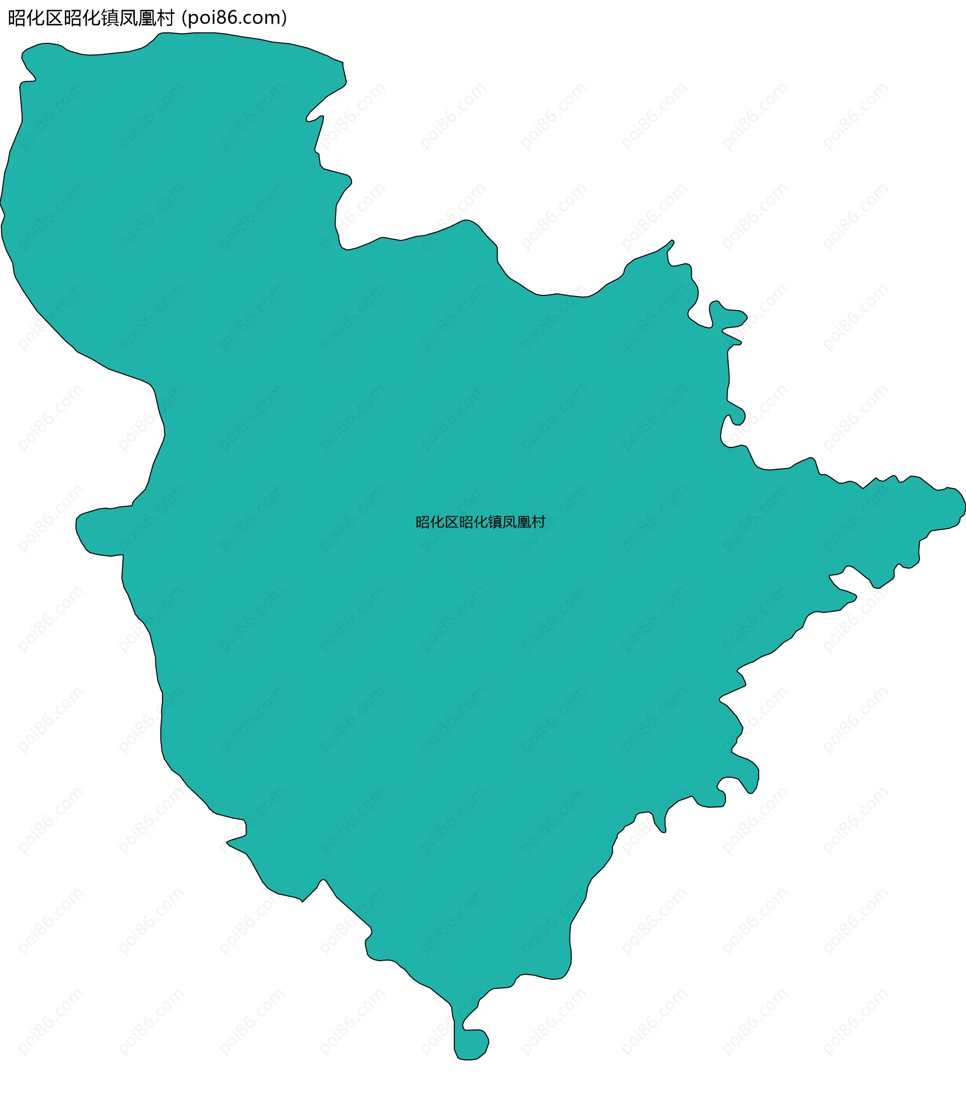 昭化区昭化镇凤凰村边界地图