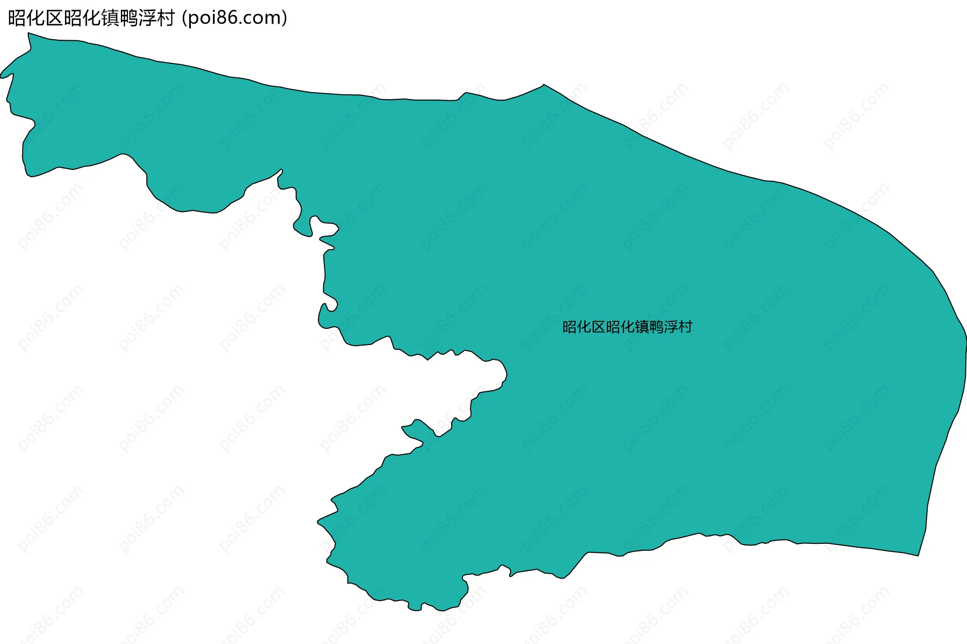 昭化区昭化镇鸭浮村边界地图