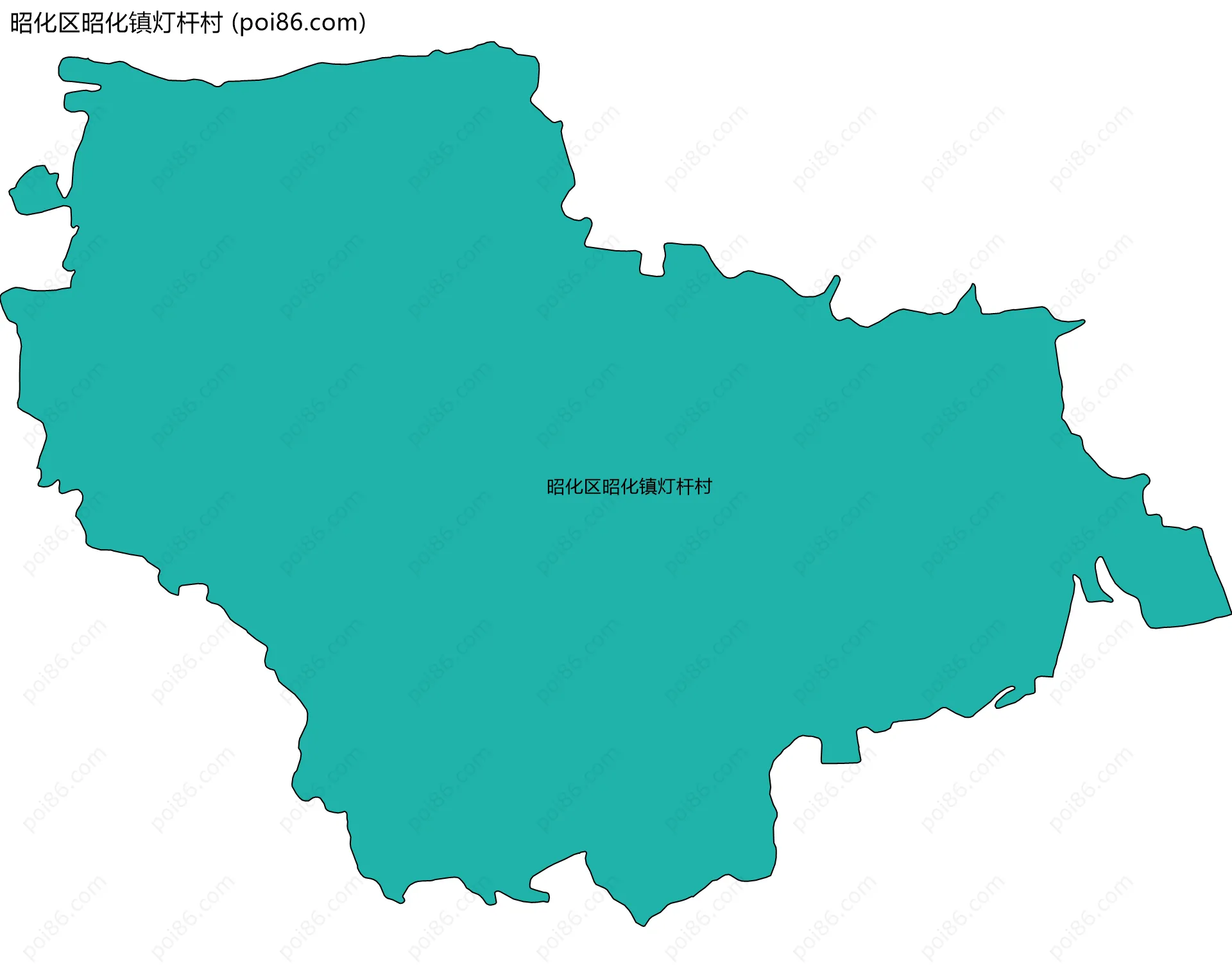 昭化区昭化镇灯杆村边界地图