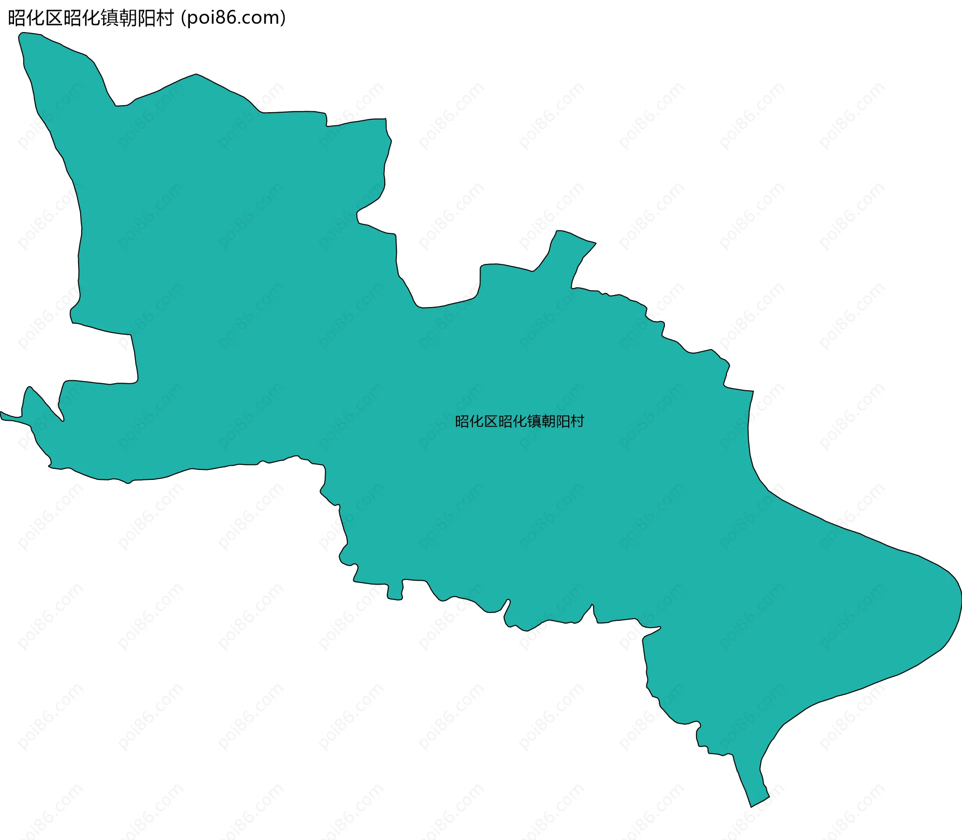 昭化区昭化镇朝阳村边界地图